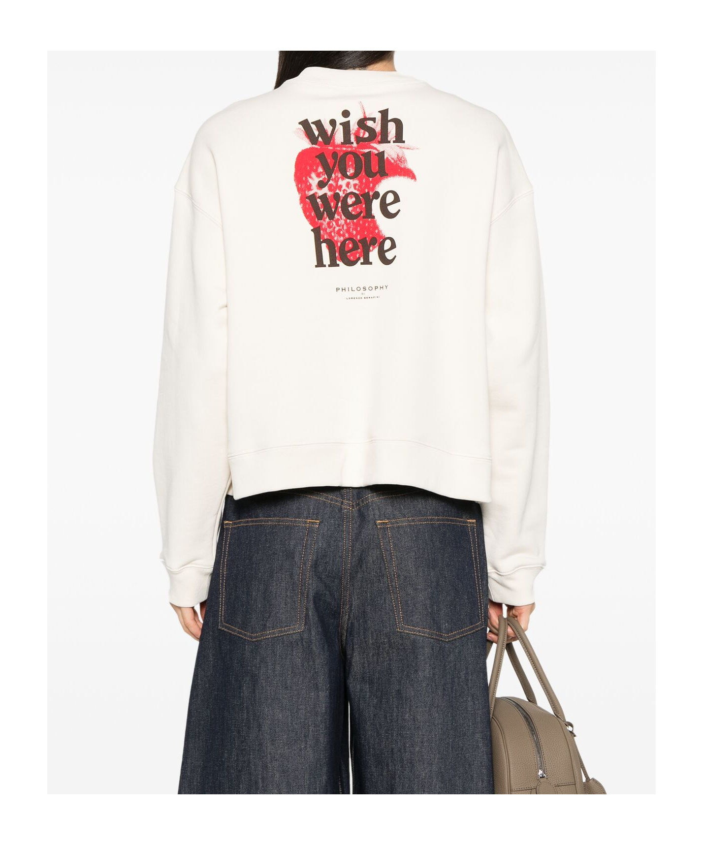 Shop Philosophy Di Lorenzo Serafini Logo-print Sweatshirt In White
