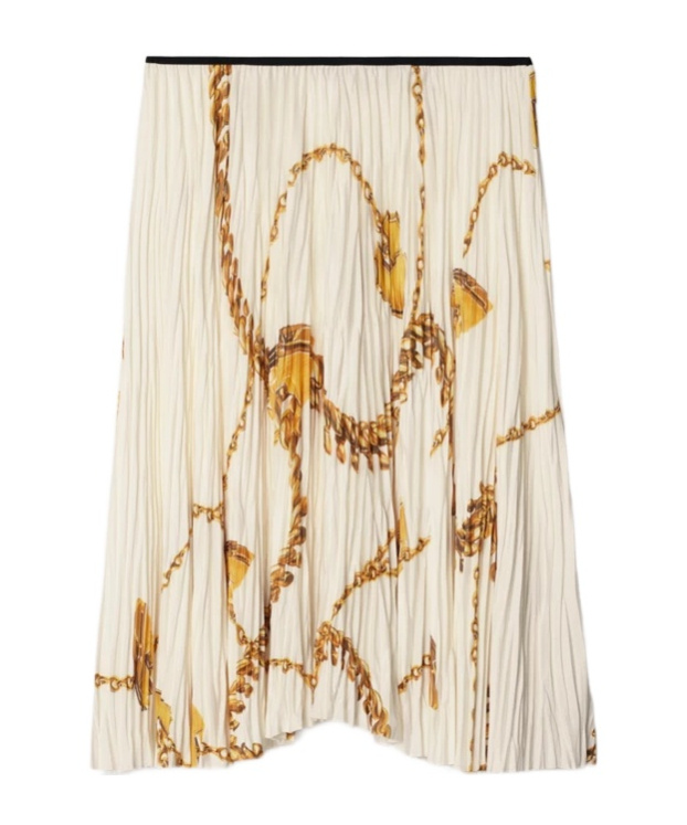 Burberry Shield Hardware Jersey Skirt In Nude