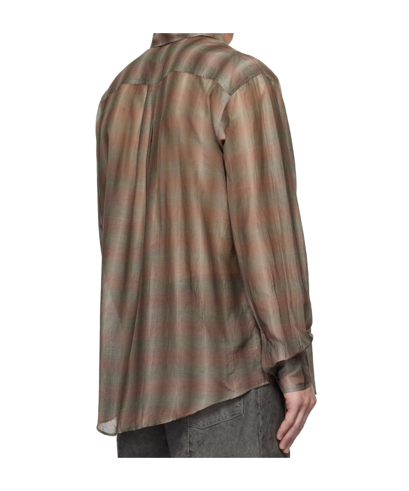 Our Legacy Gray & Taupe Beyond Shirt In Brown