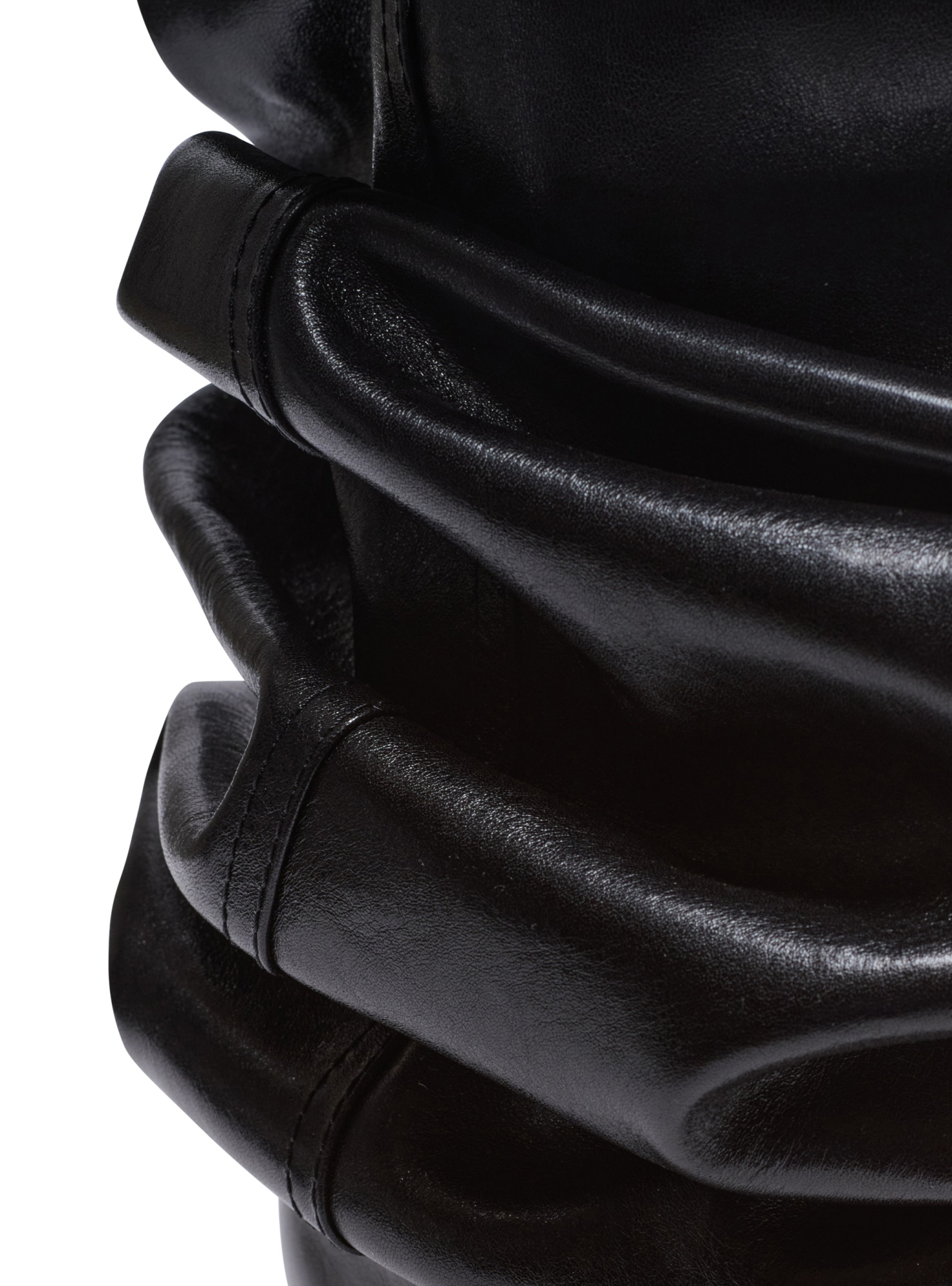 Balmain 95mm Calfskin Wedge Over-the-knee Boots In Black