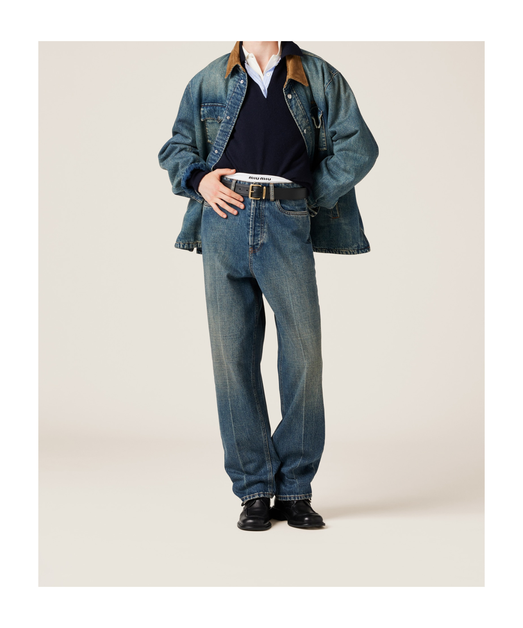 Miu Miu Denim Five-pocket Jeans In Blue
