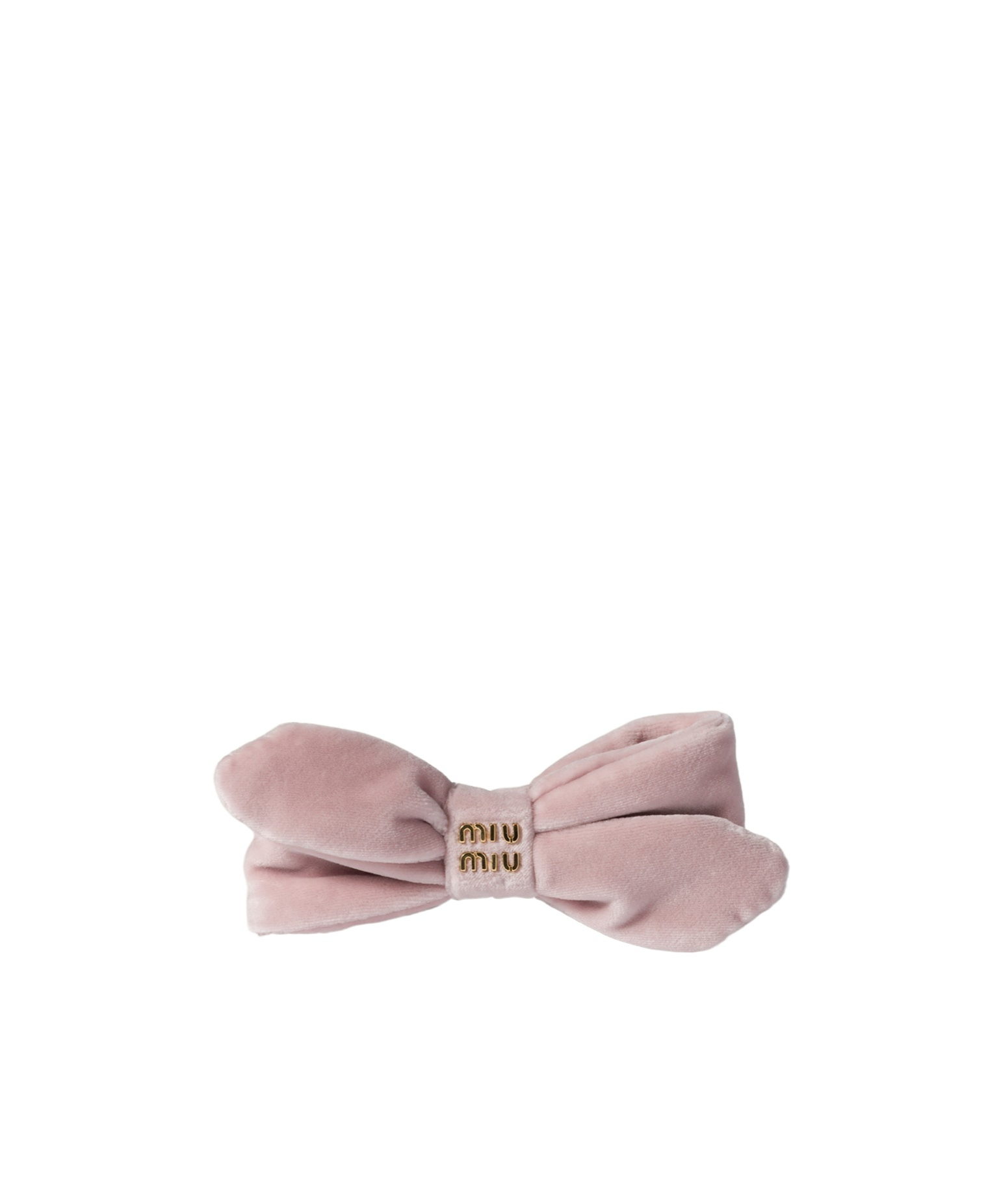 Miu Miu Velvet Hair Clip In Pink