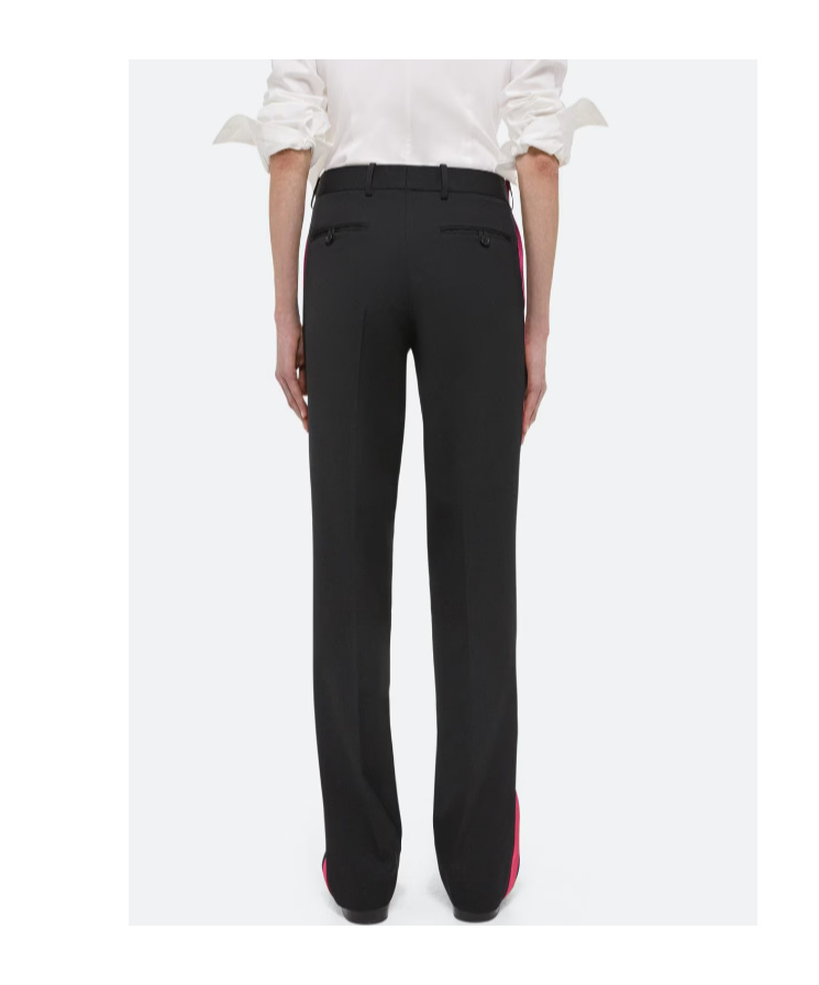 Helmut Lang Wool Belt Ring Casual Pants In Black