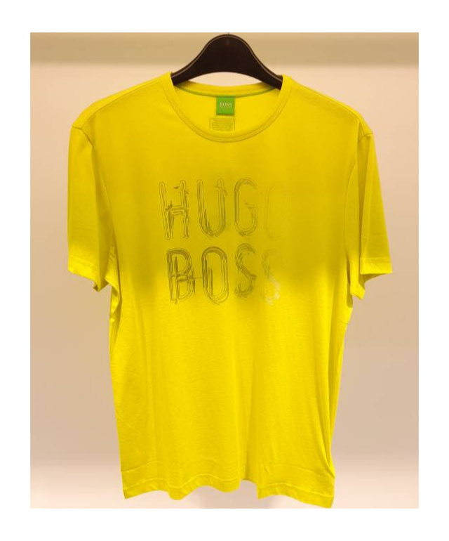 Hugo Boss Logo Round-neck T-shirt In Yellow
