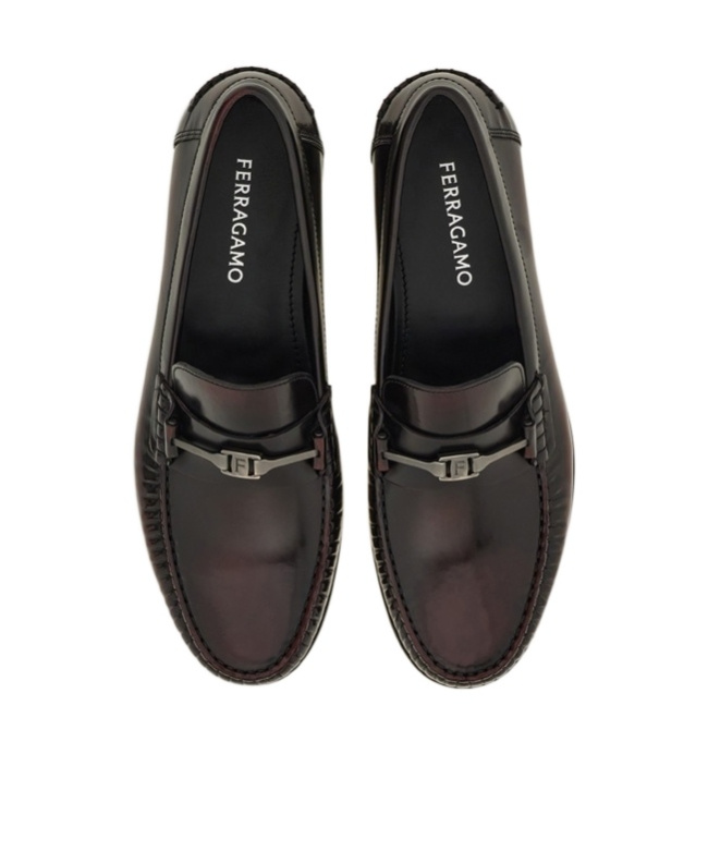 Ferragamo F Buckle Loafer In Brown