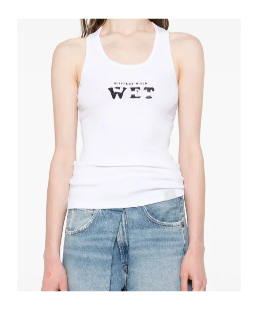 Stella Mccartney Rubberised Slogan-print Tank Top