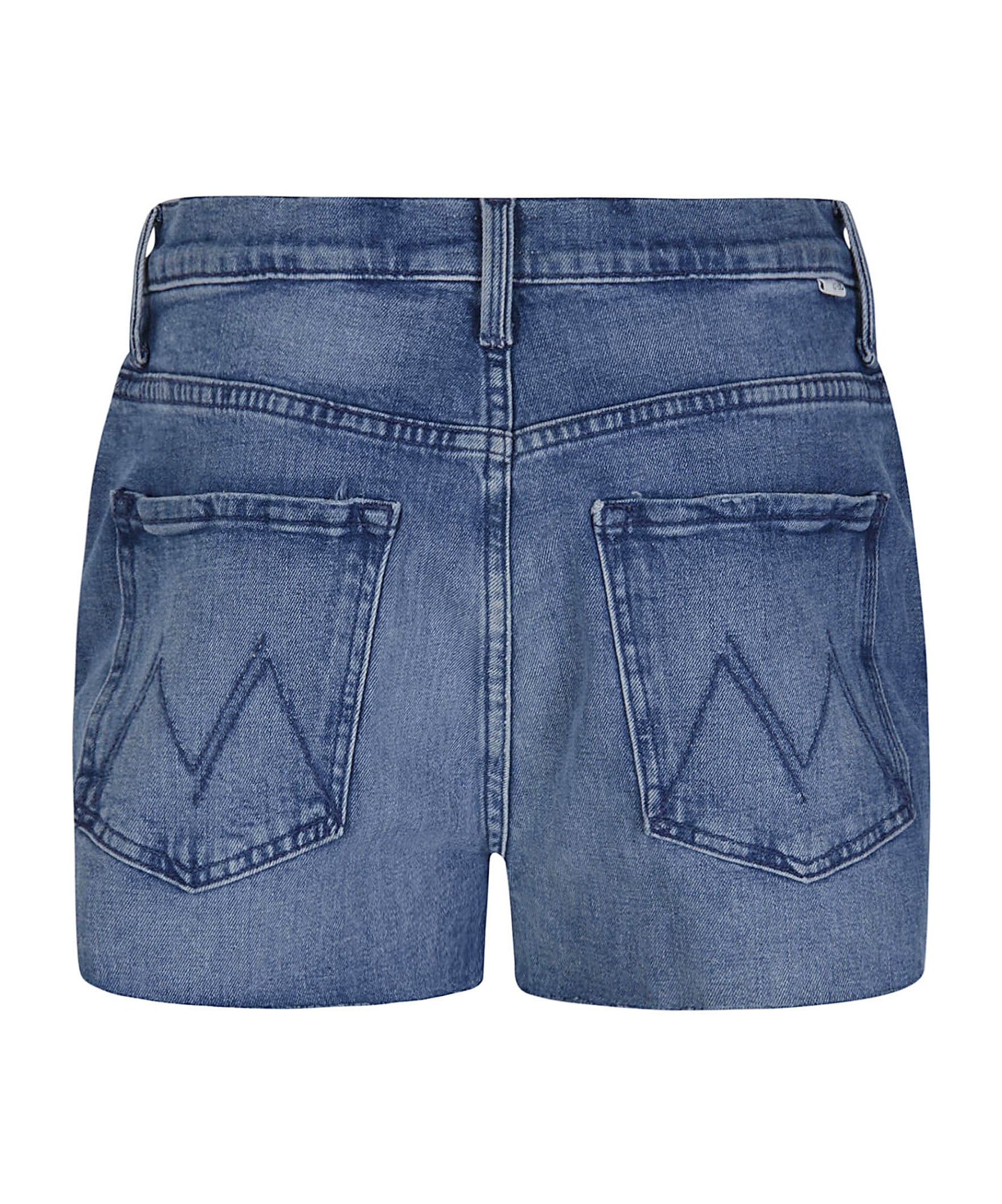 Mother Belt-loop Denim Shorts In Blue