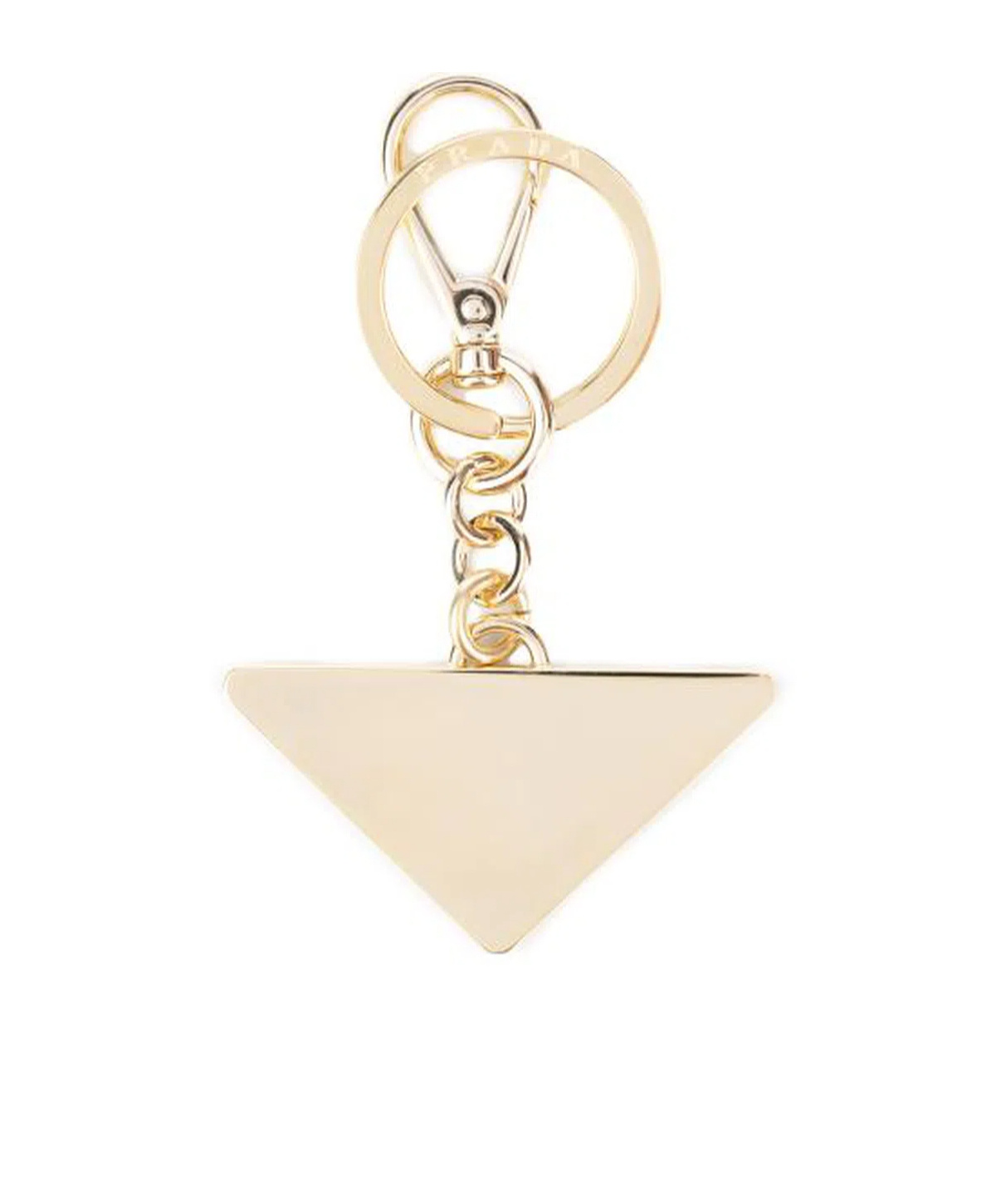 Prada Women Portachiavi Logo Triangolo Saffiano In Multicolor