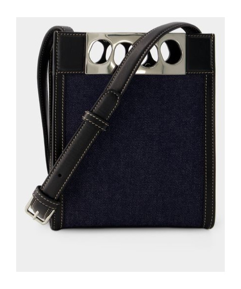 ALEXANDER MCQUEEN THE GRIP DENIM SHOULDER BAG