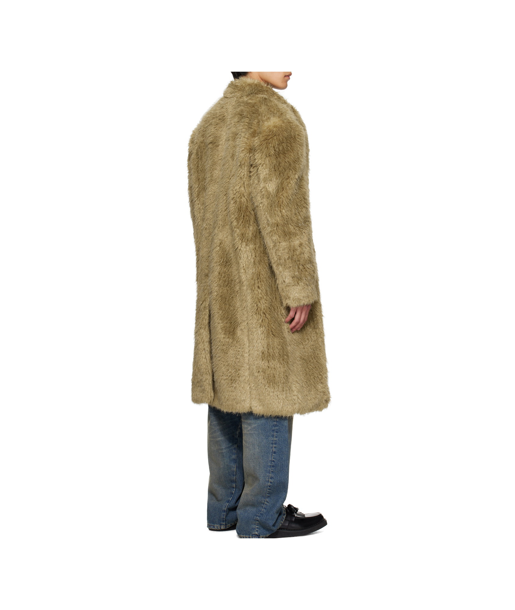 Andersson Bell Fields Buttons Faux Fur Coat In Brown