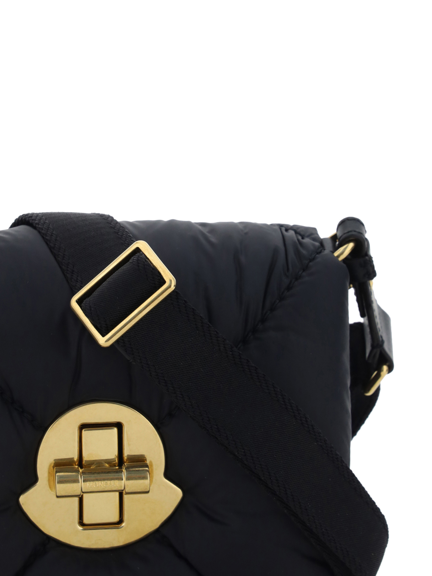 Moncler Mini Puf Crossbody Bag In Black