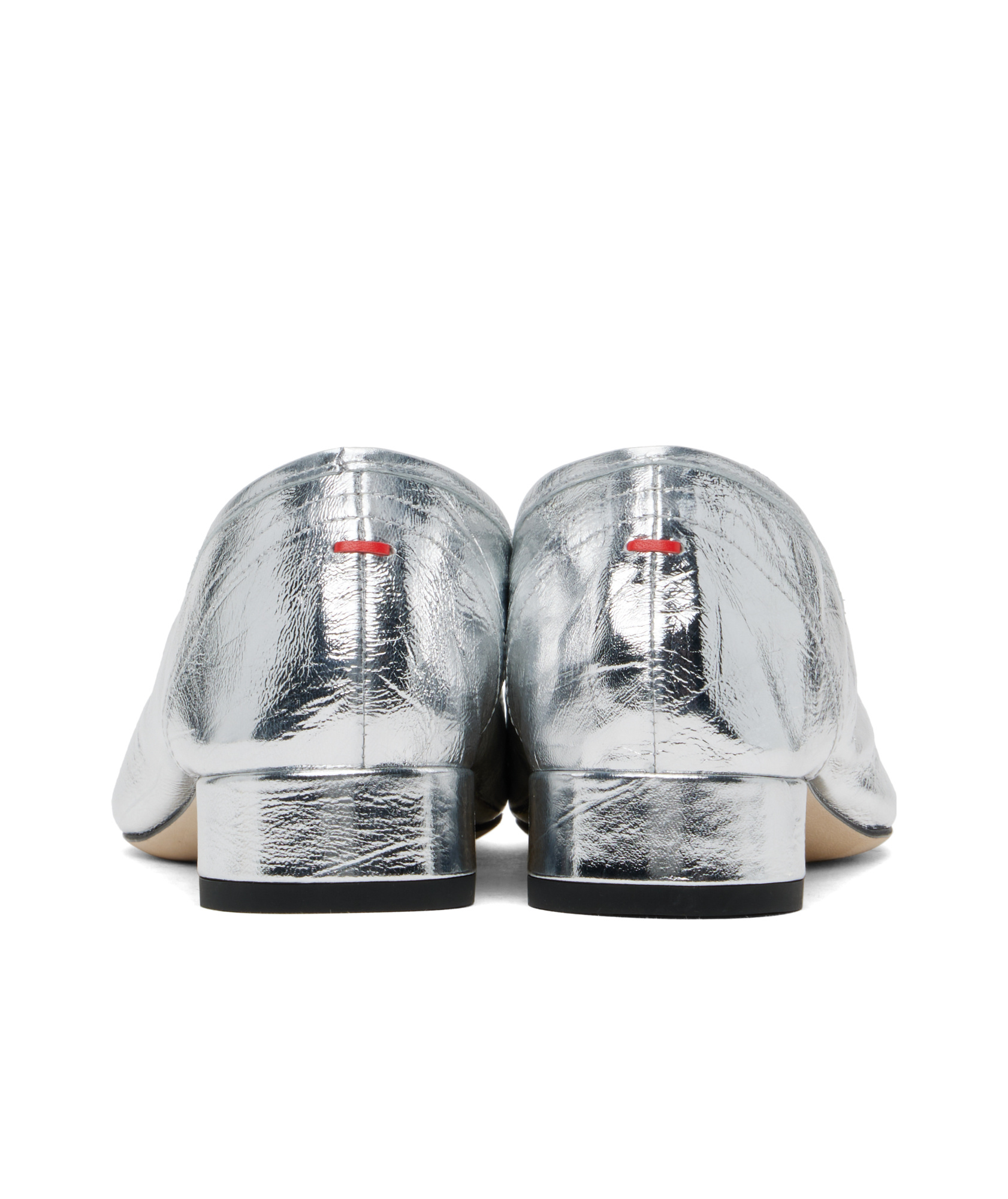 Aeyde Square Toe Ballet Shoes In White