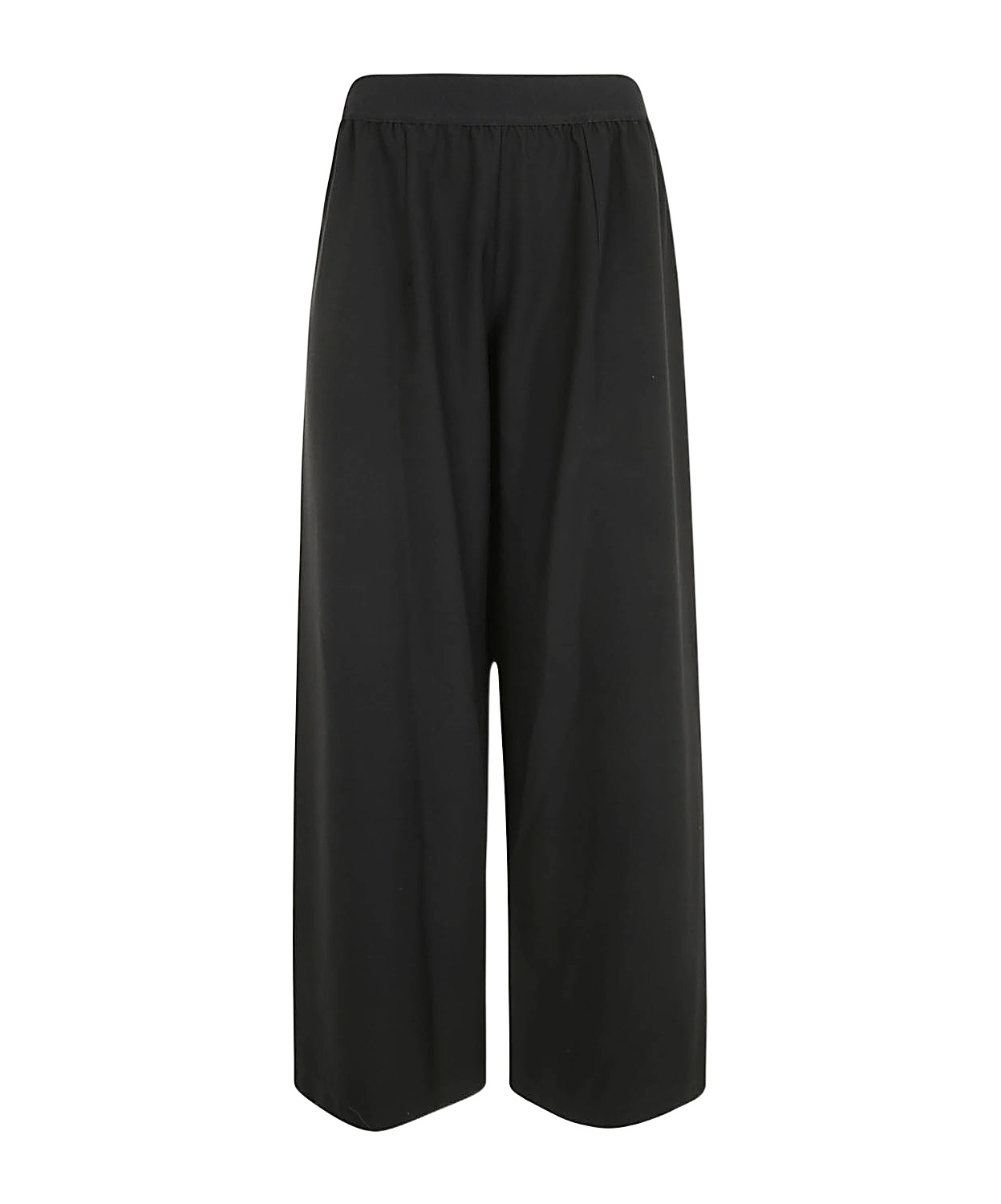 Maria Calderara Elastic Waist Casual Pants In Black