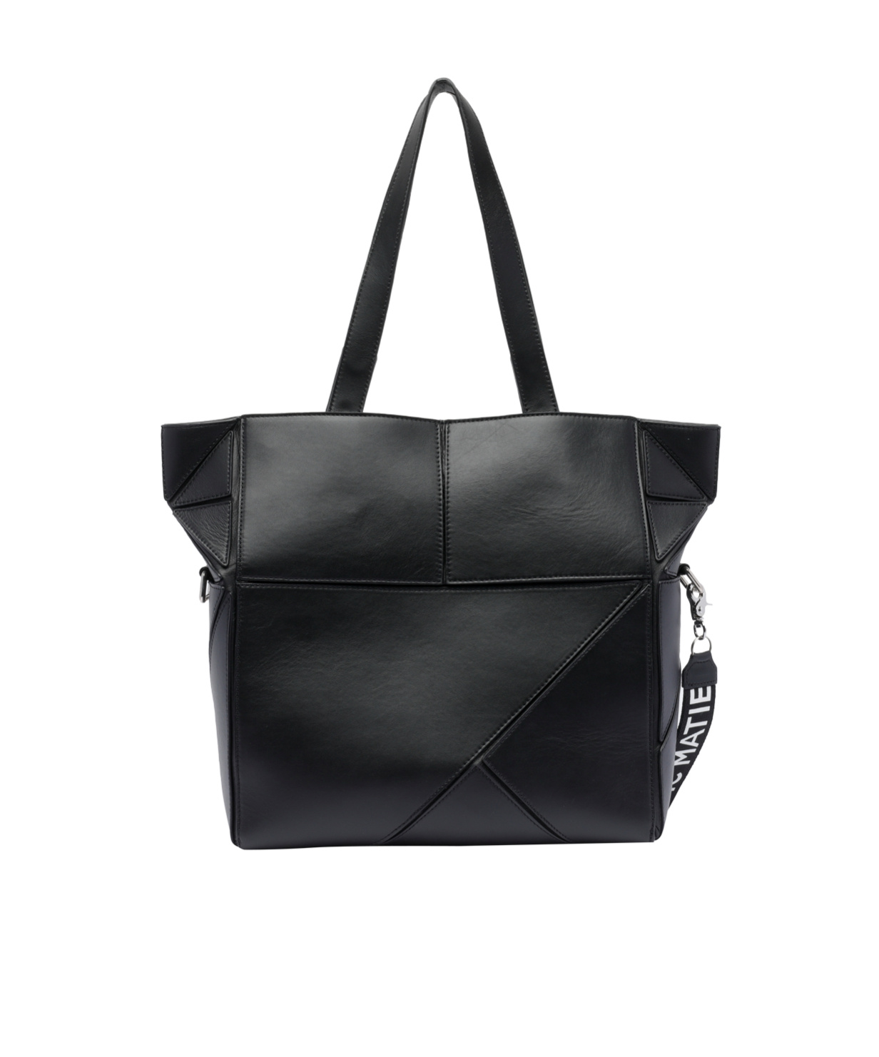 Shop Vic Matie Double Handle Shoulder Bag In Black