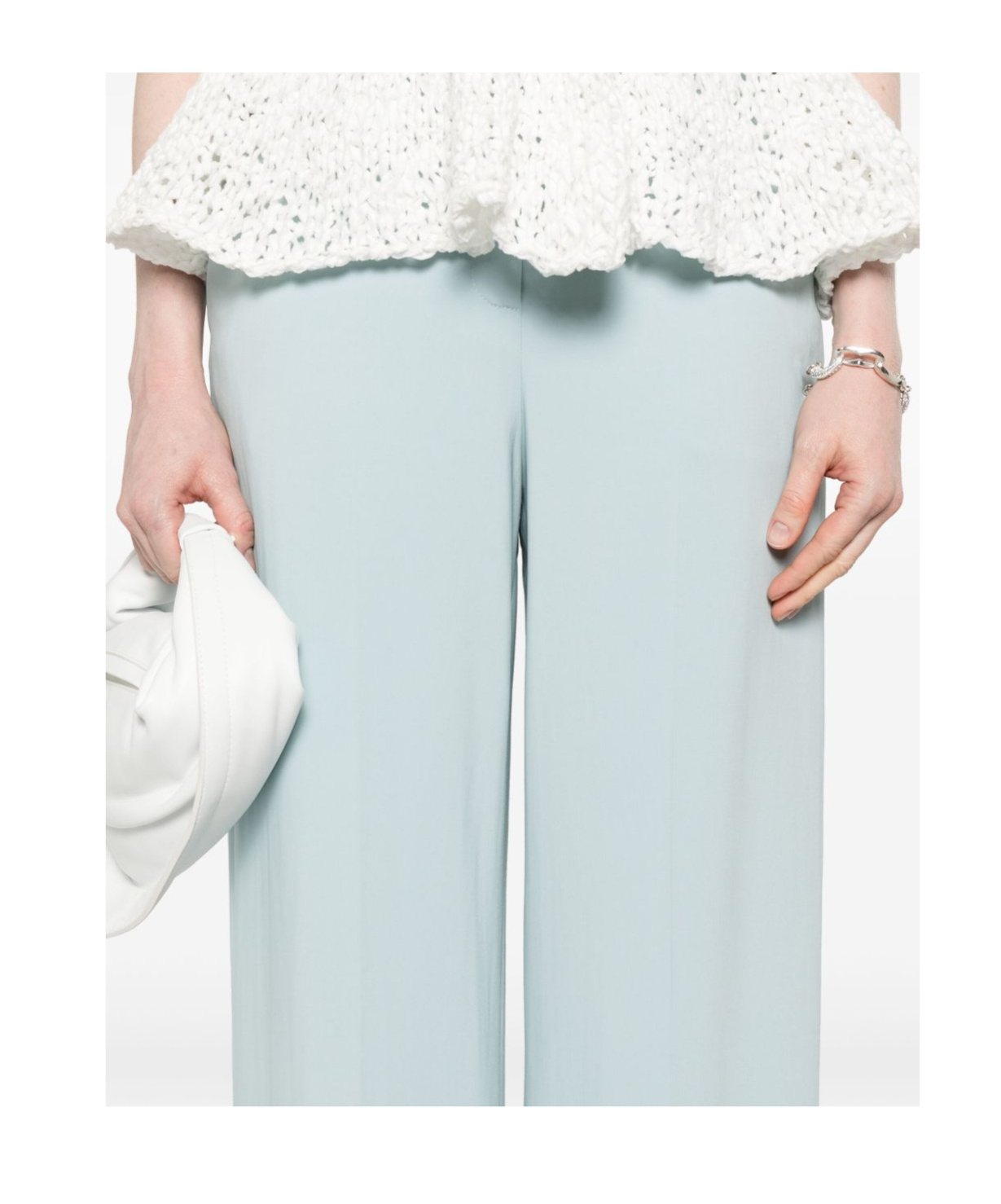 Pinko Light Blue 'pergamino' Trousers In Blue