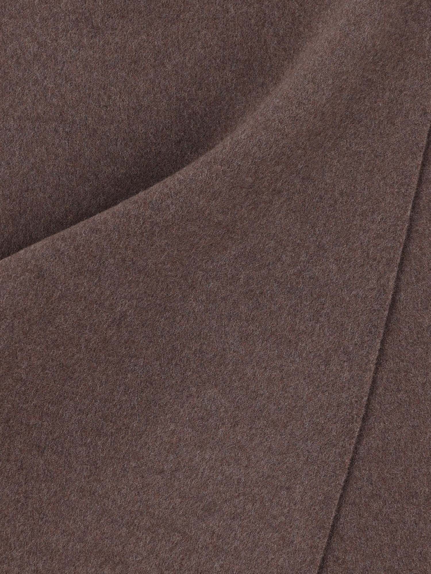 Brunello Cucinelli Fringe Cashmere Scarf In Brown