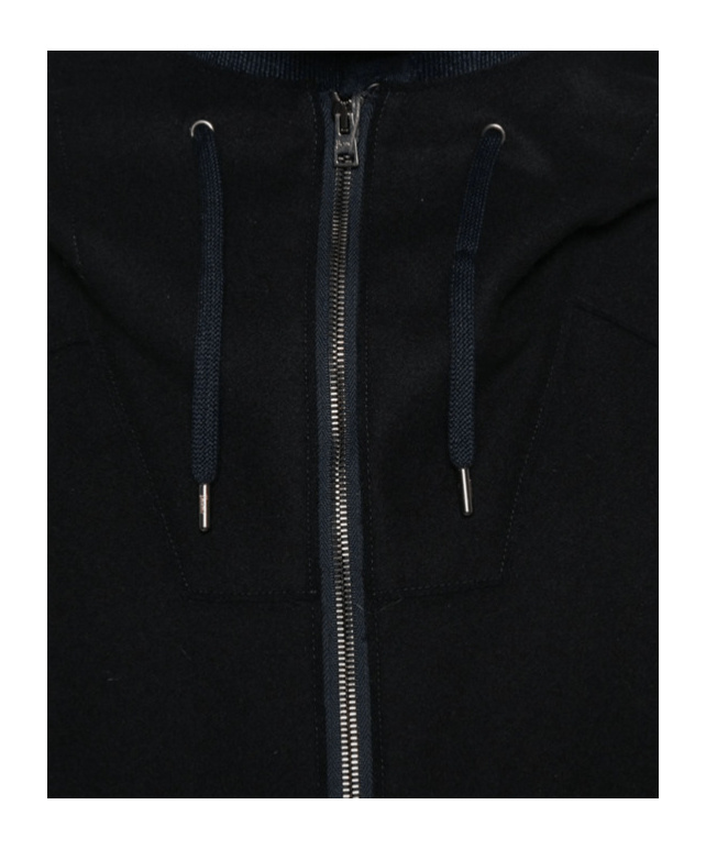 Herno Hooded Zip-front Coat In Black