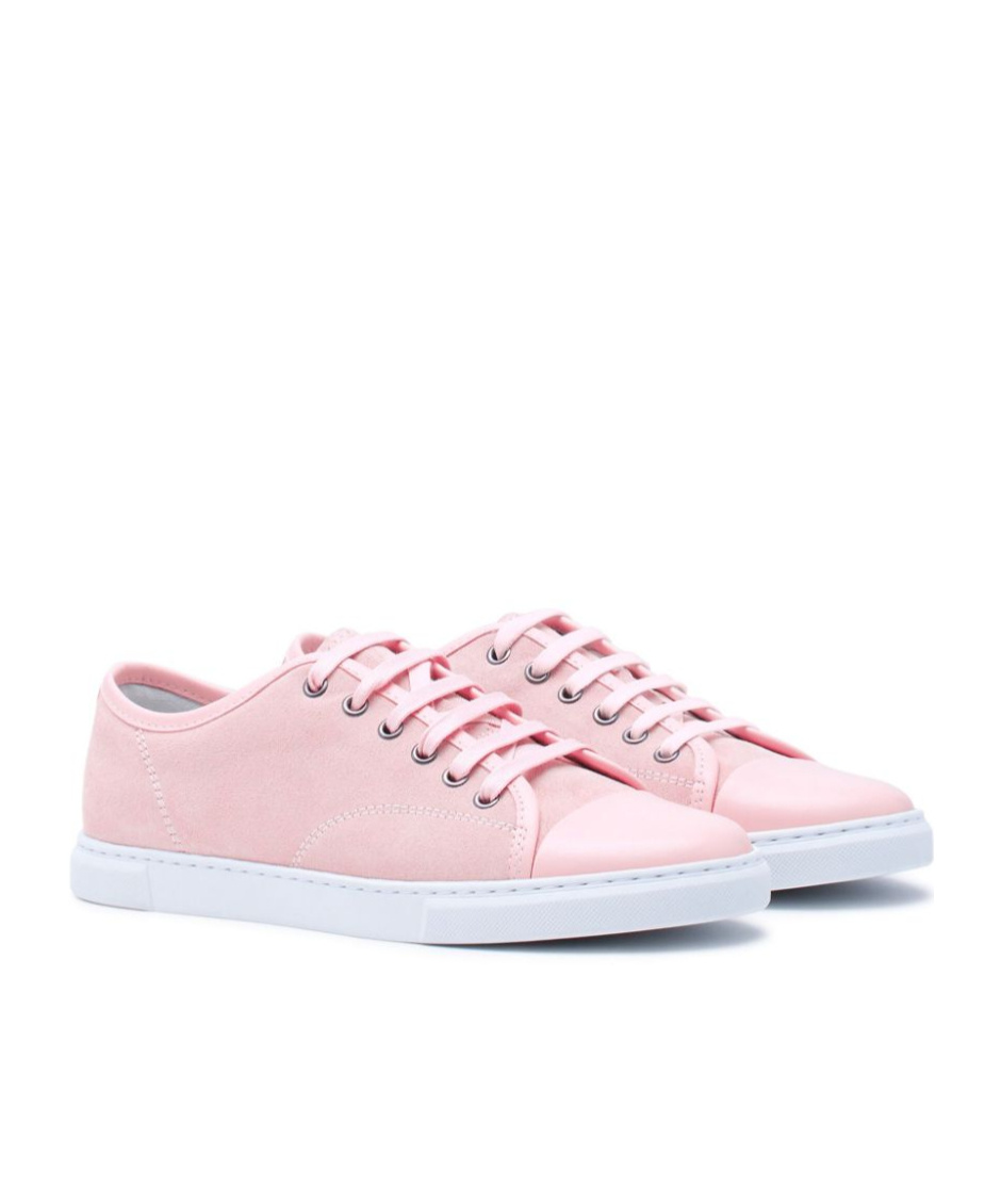 Lanvin Lace-up Low-cut Casual Shoes In Pink