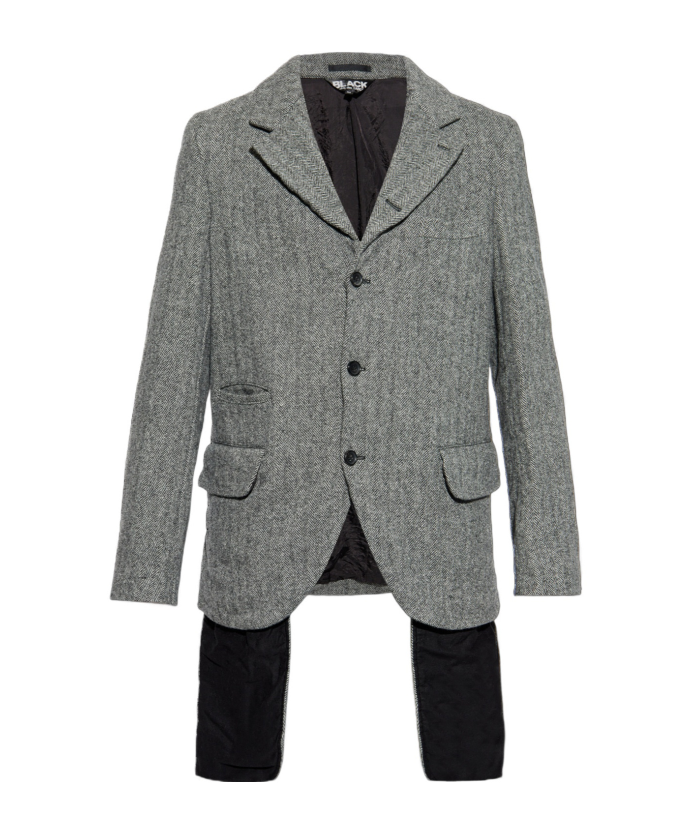 Comme Des Garçons Long-sleeved Suit Coat In Gray