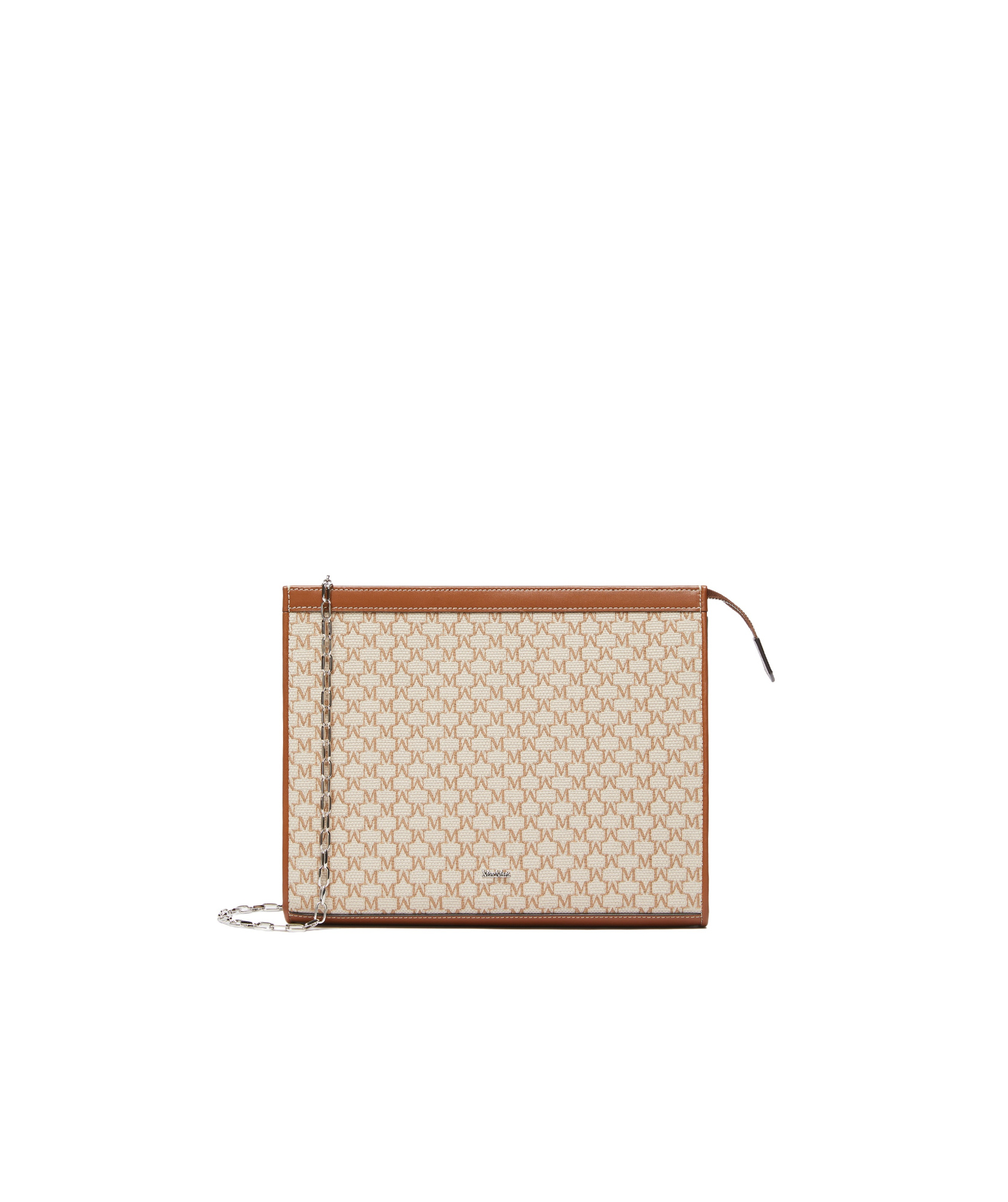 Max Mara Chain Clutch In Nude