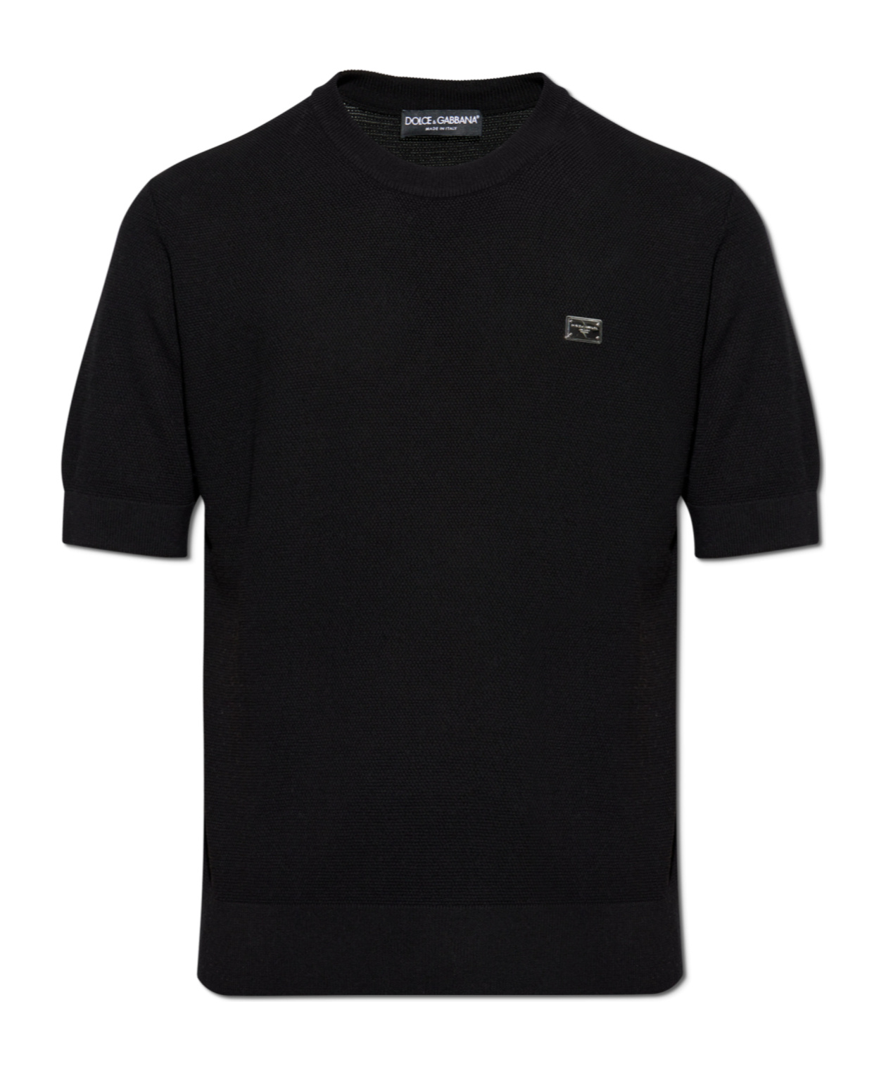 Dolce & Gabbana Logo Plaque Crewneck T-shirt In Black