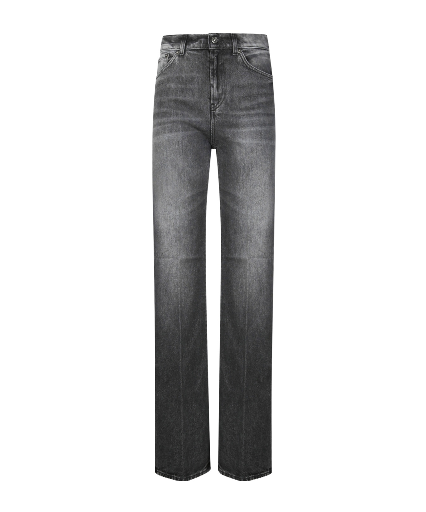 Dondup Wide-leg Jeans In Black