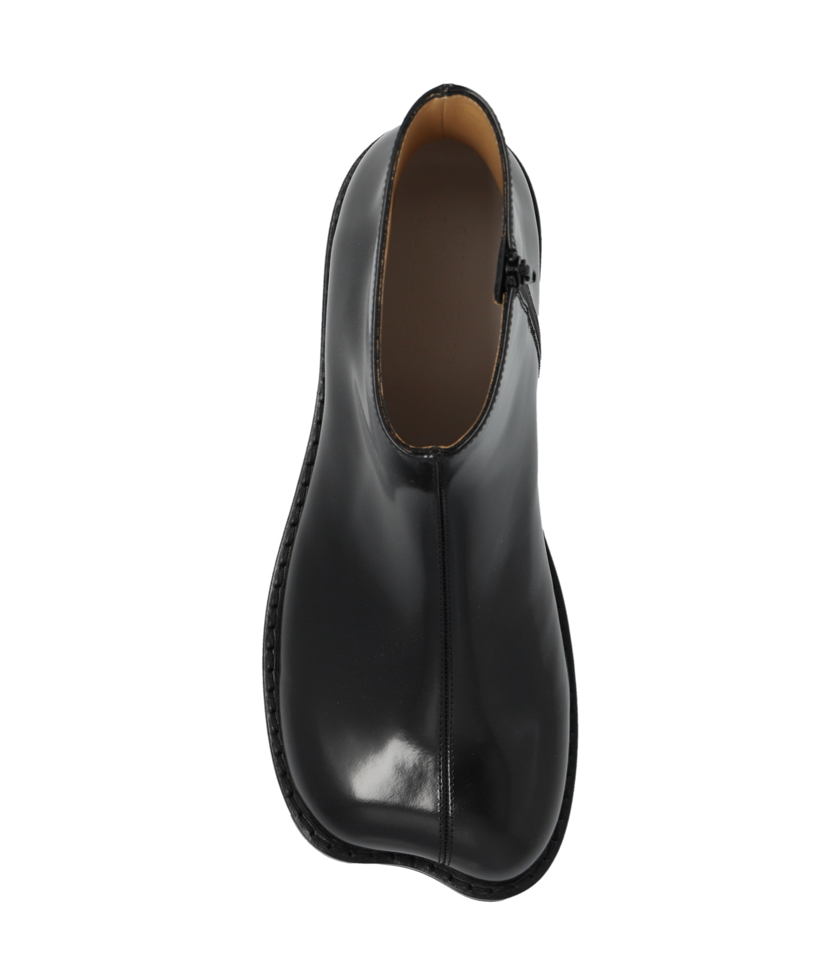 Mm6 Maison Margiela Mm6 By Maison Margiela Trunk Leather Ankle Boots With Block Heel In Black