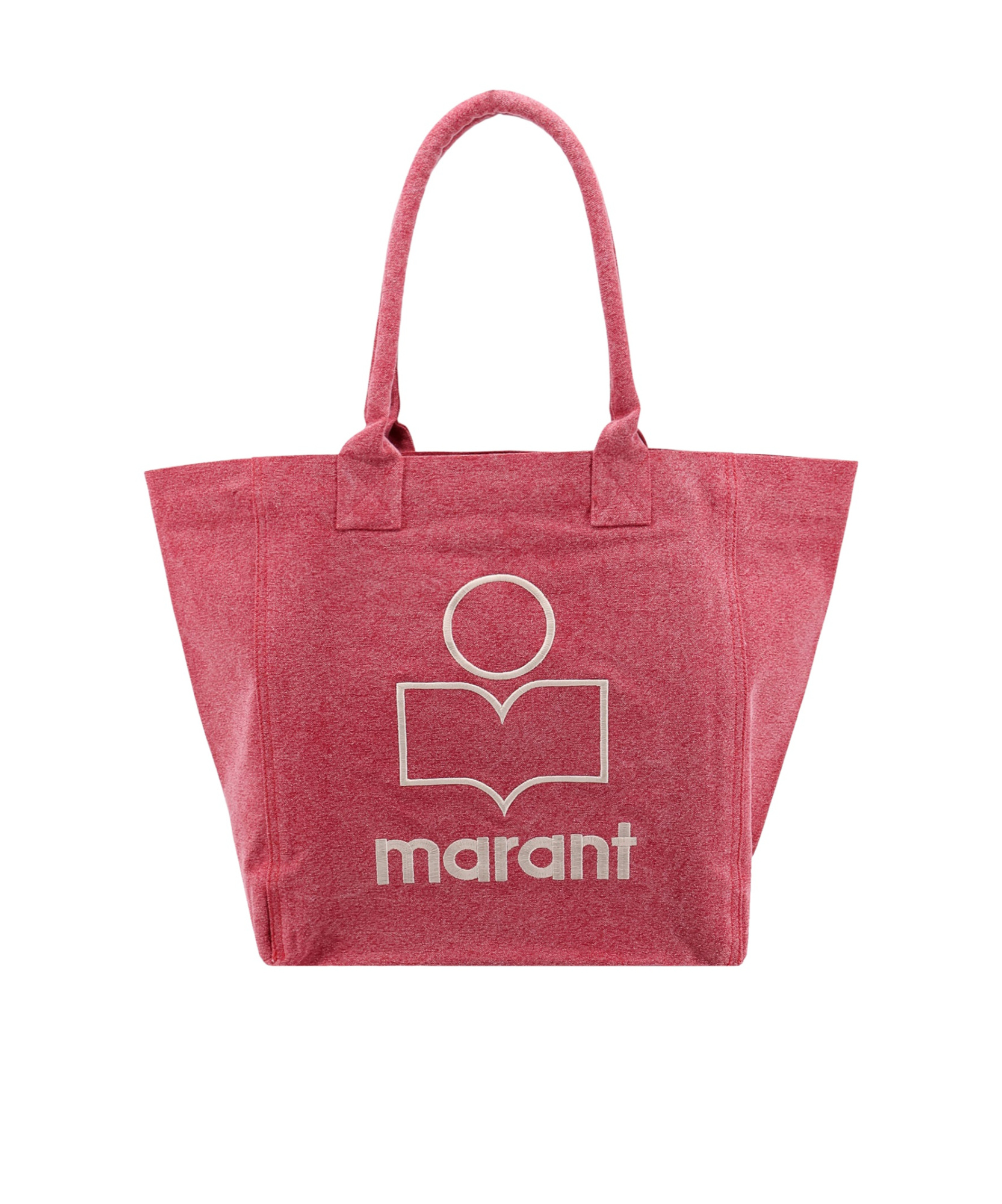 Isabel Marant Yenky Canvas Logo Embroidered Handbag In Pink