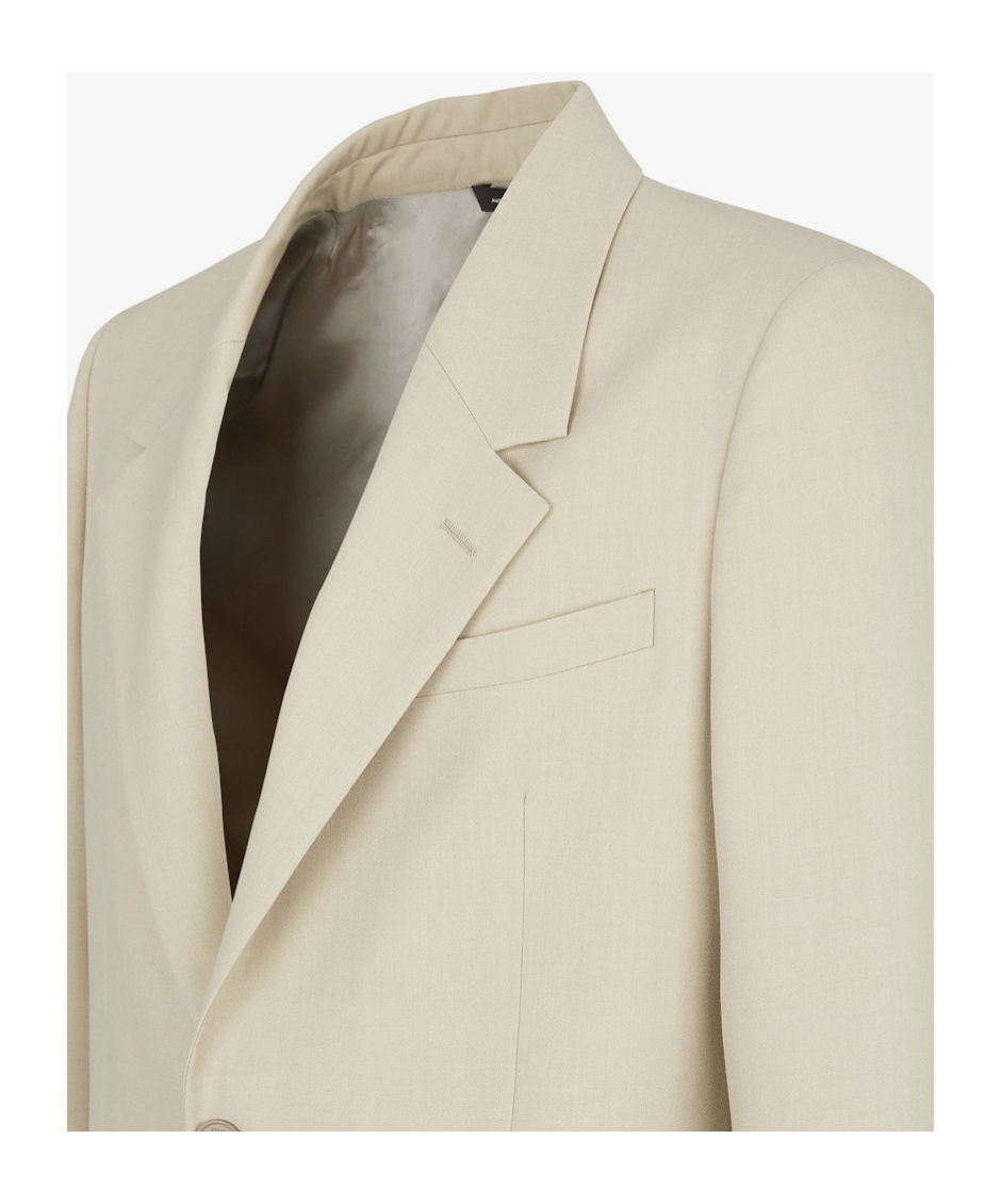 Fendi Men Single-breasted Blazer In Nude