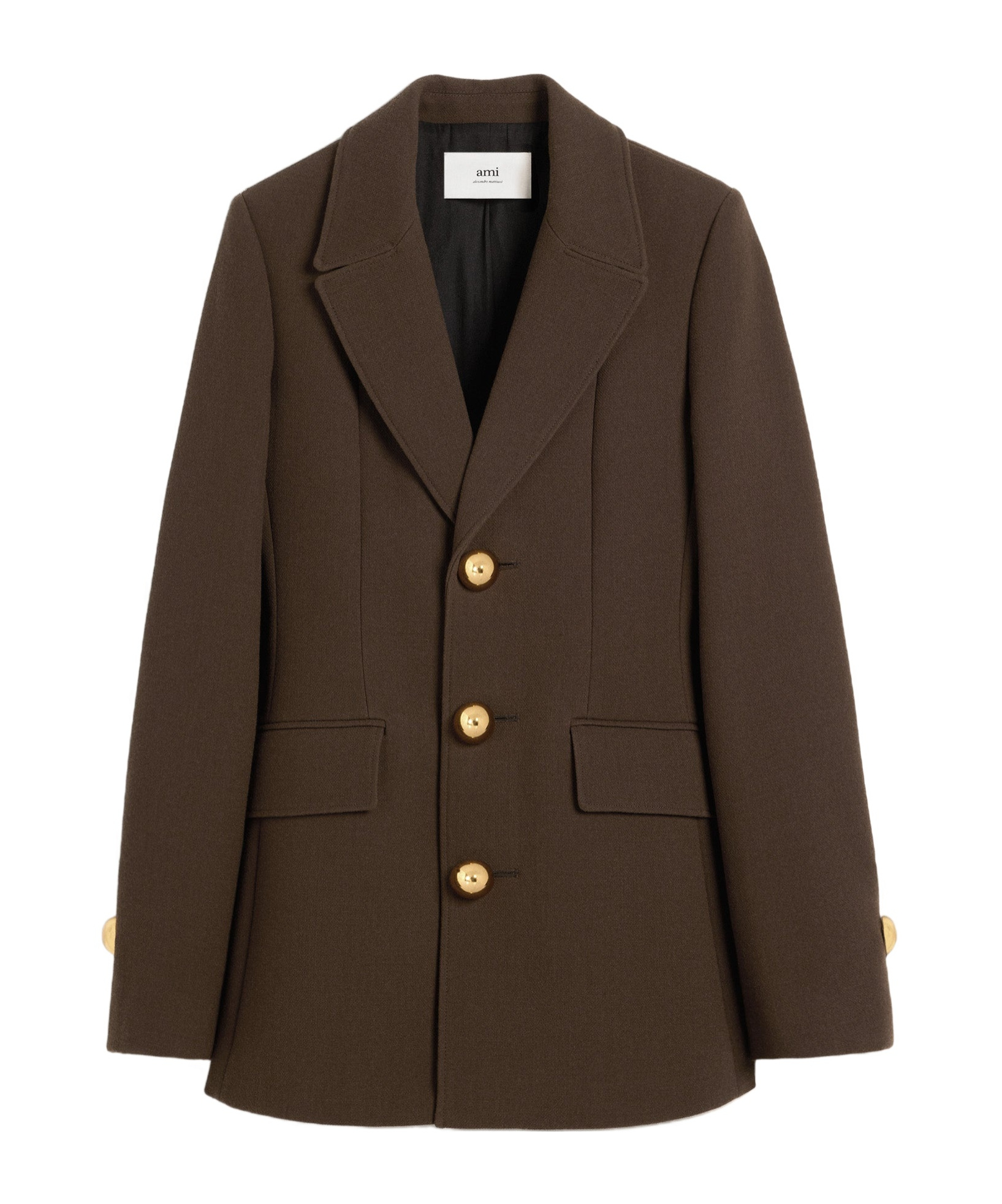 Ami Alexandre Mattiussi Fitted Buttoned Jacket In Green