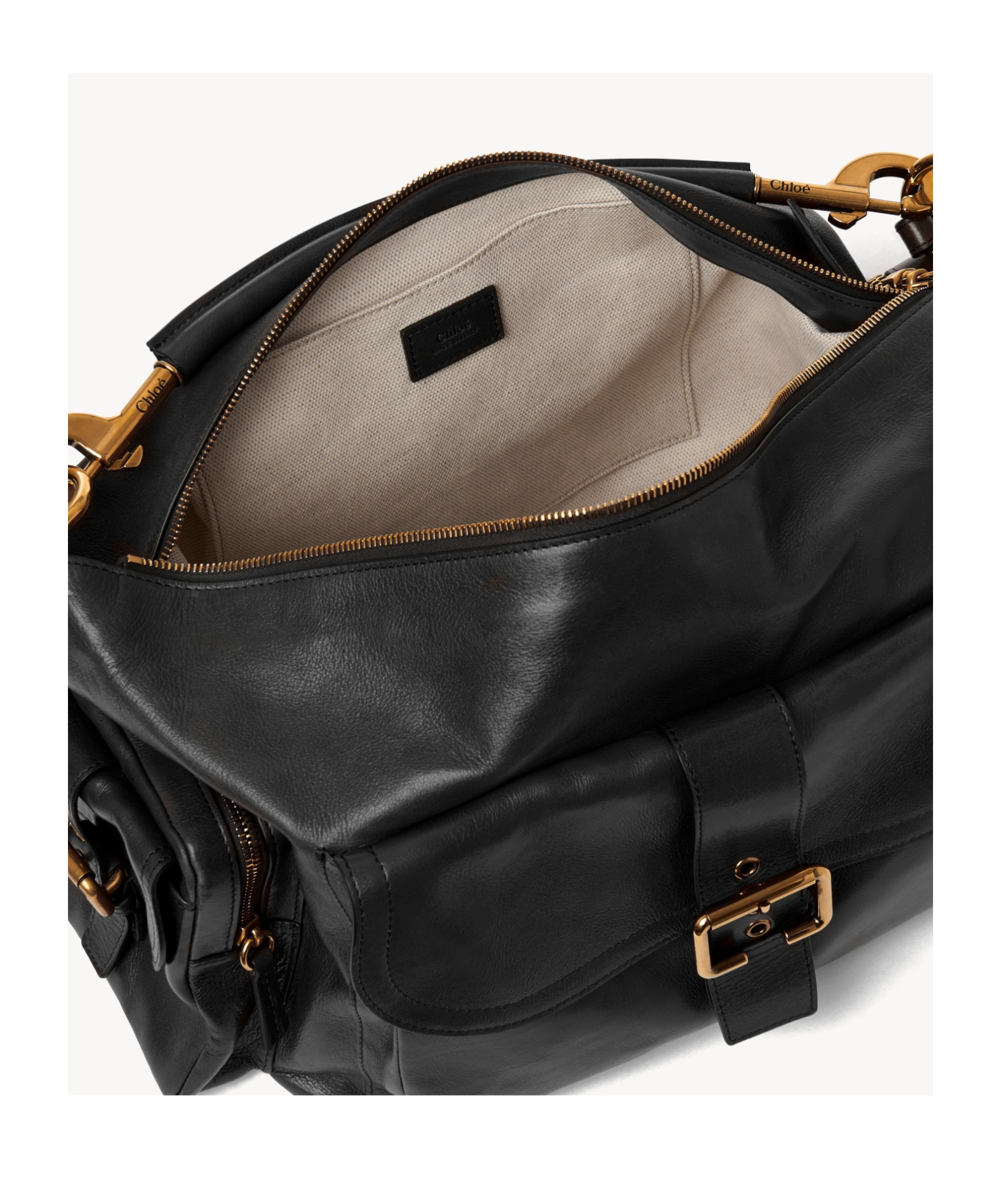 Chloé Camera Smooth Leather Bag In Black