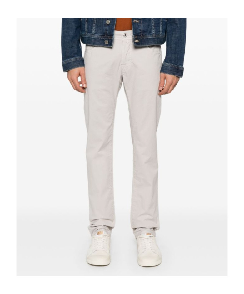 Jacob Cohen Brown 5 Pocket Trousers In White