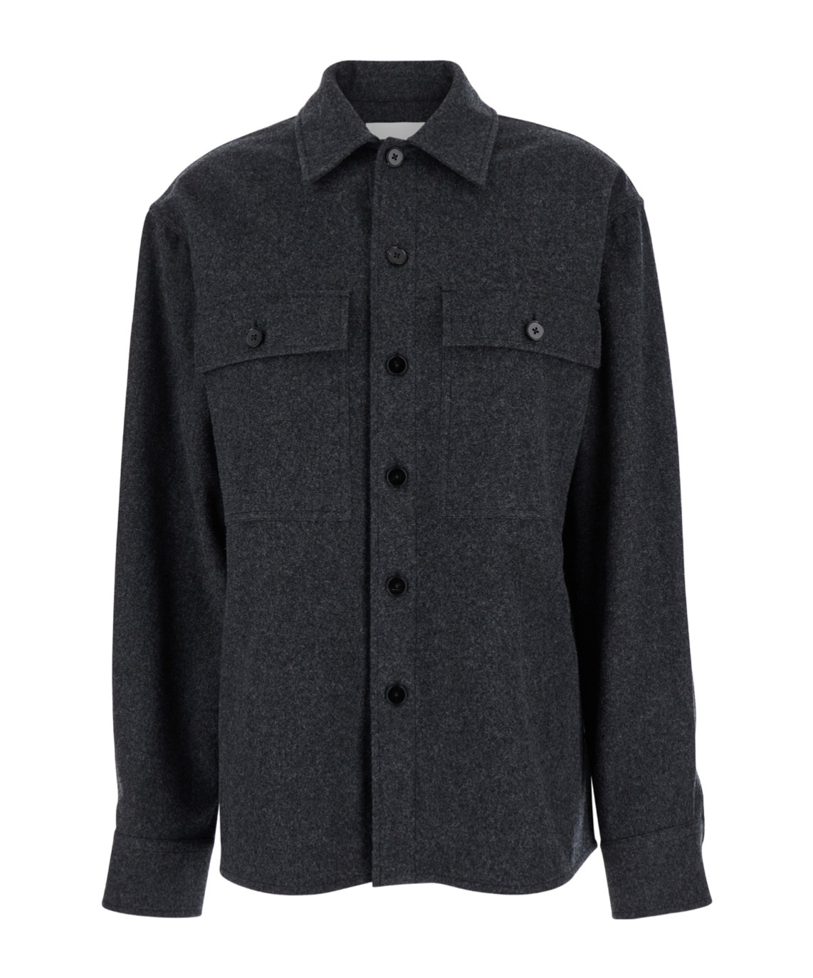Jil Sander Grey Shirt With Buttons In Black