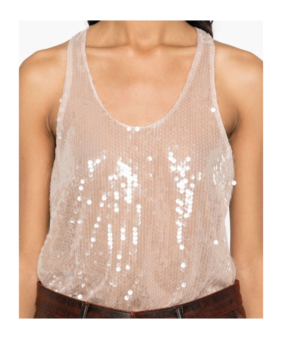 Giuseppe Di Morabito Scoop Neck Tank Top In Nude