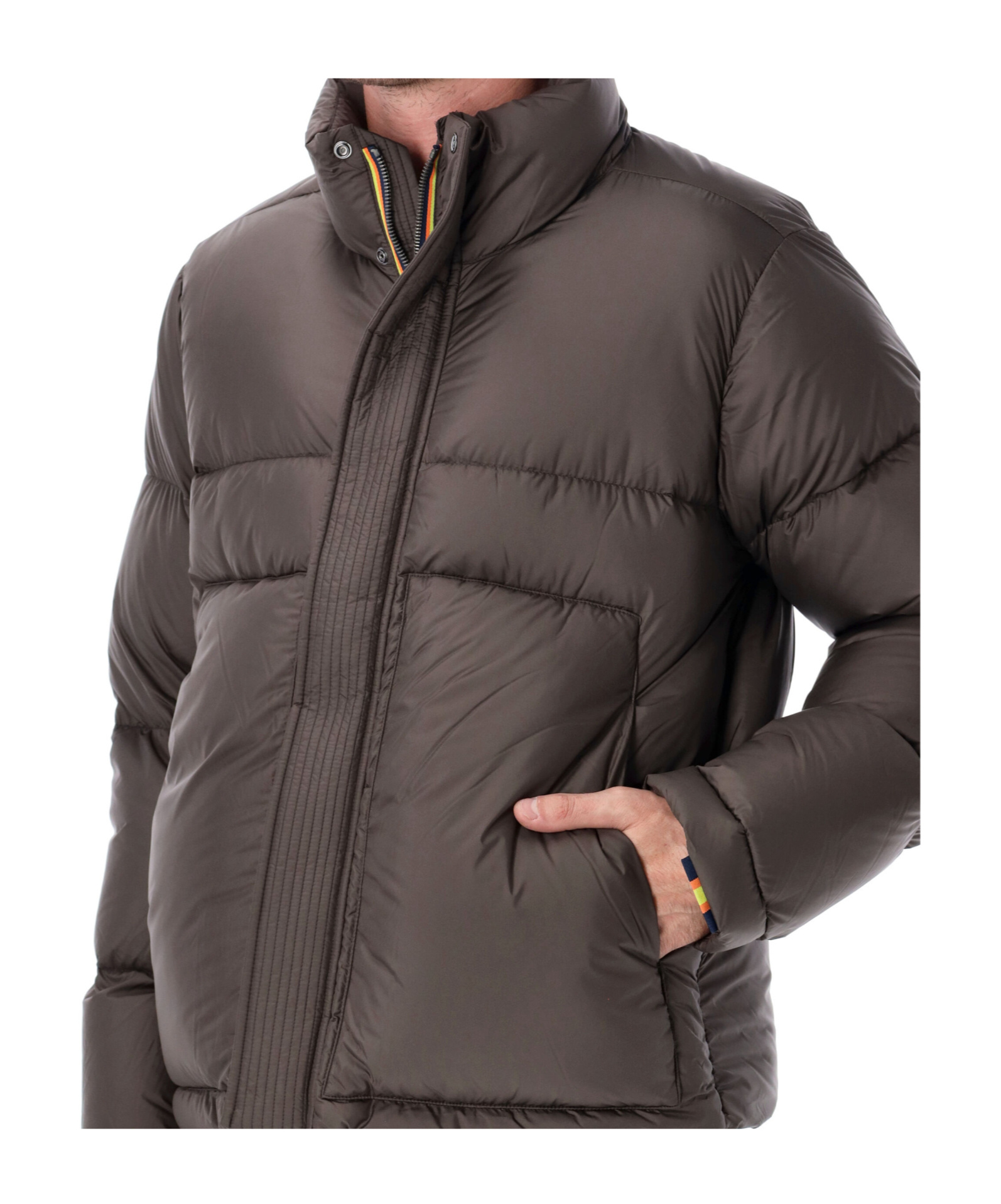 K-way Tuill Thermo Microfiber Down Jacket In Brown