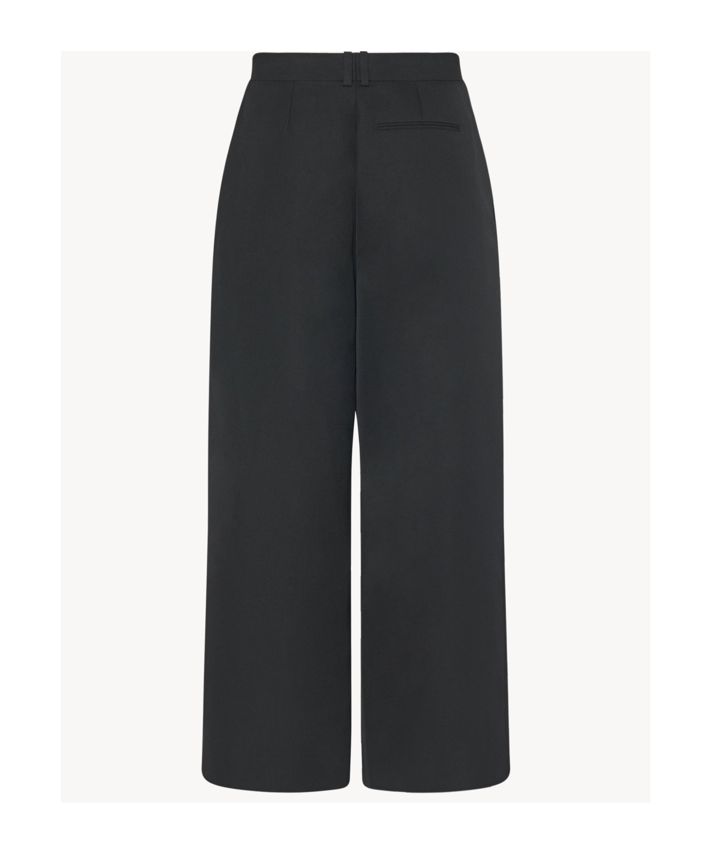 The Row Wide-leg Wool Casual Pants In Black