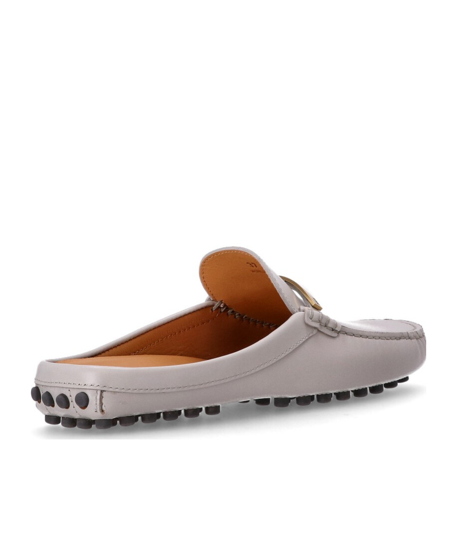 Tod's Logo-debossed Mules In Gray