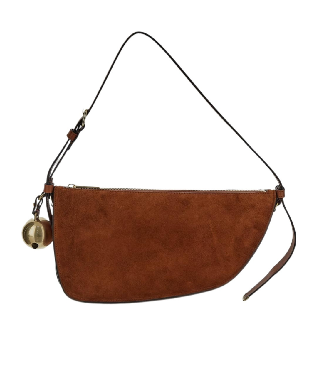 Burberry Shield Sling Suede Shoulder Bag In Brown