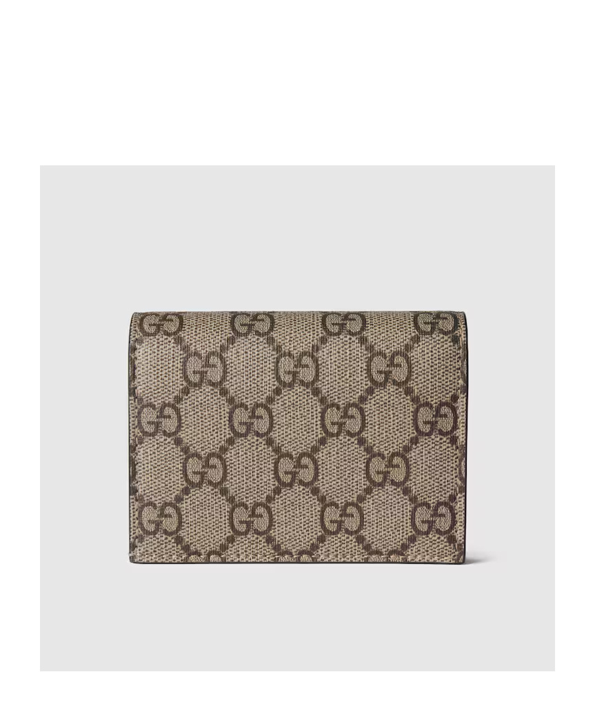 Gucci Gg Marmont Card Case Wallet In Nude