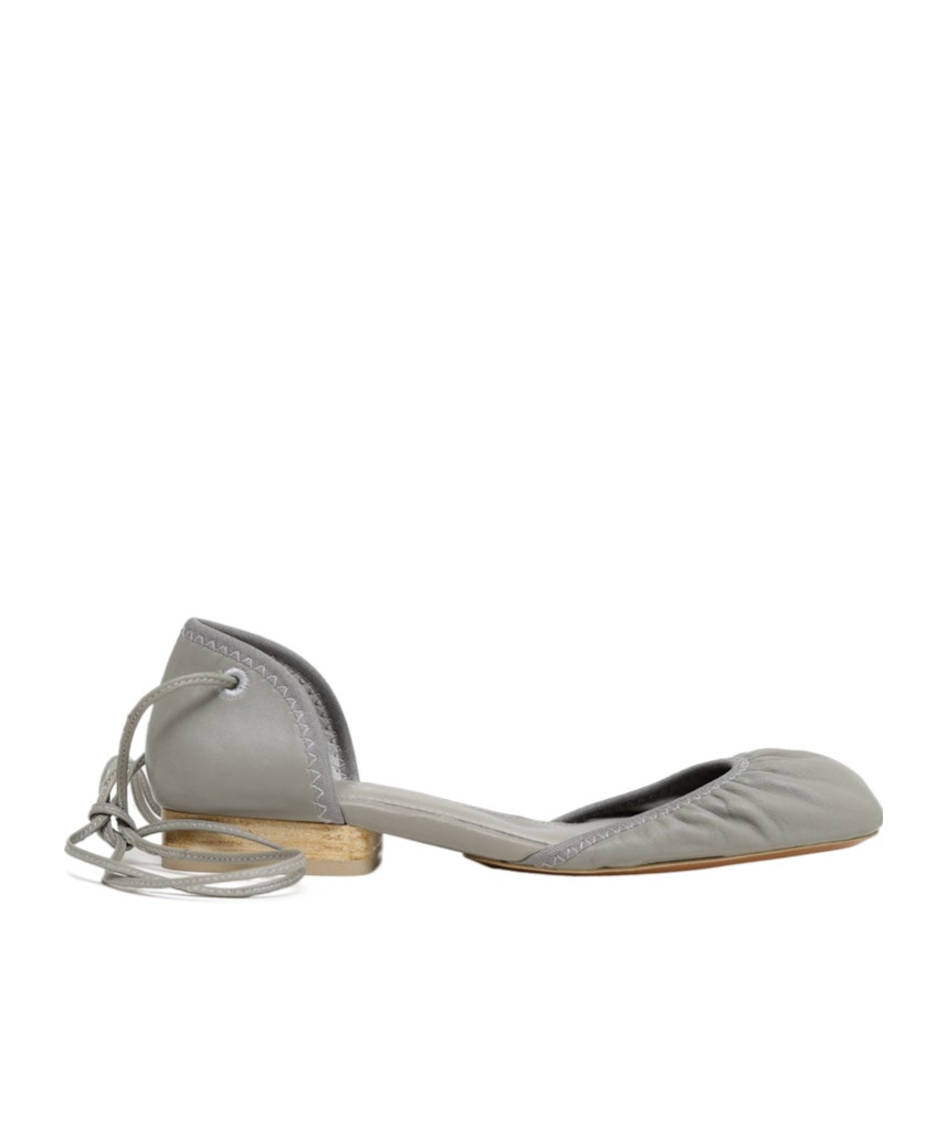 Lemaire Gray Micro Ballerina Heeled Sandals In Gray