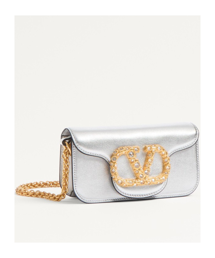 Valentino Logo Small Shoulder Bag In White