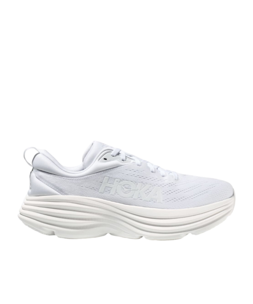 Hoka Mens Clifton 9 Low-top Woven Trainers Starlight Glow In White