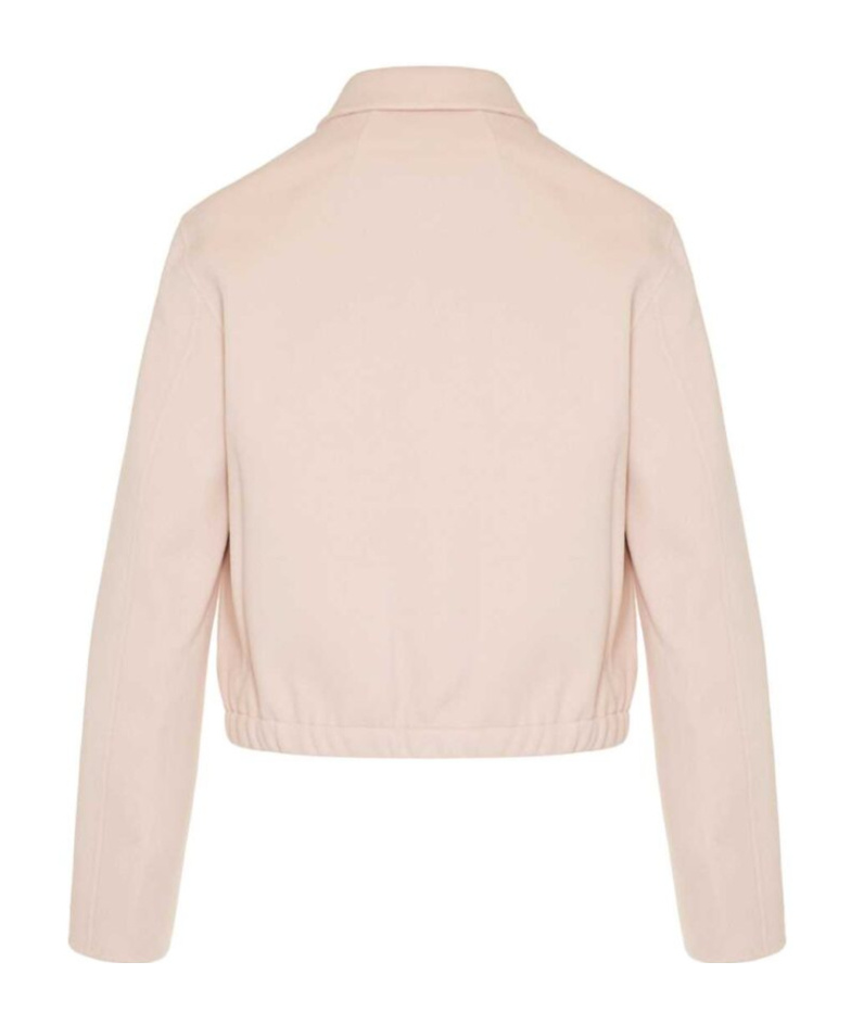 Theory Blouson Jacket In Double-face Wool-cashmere In Nude