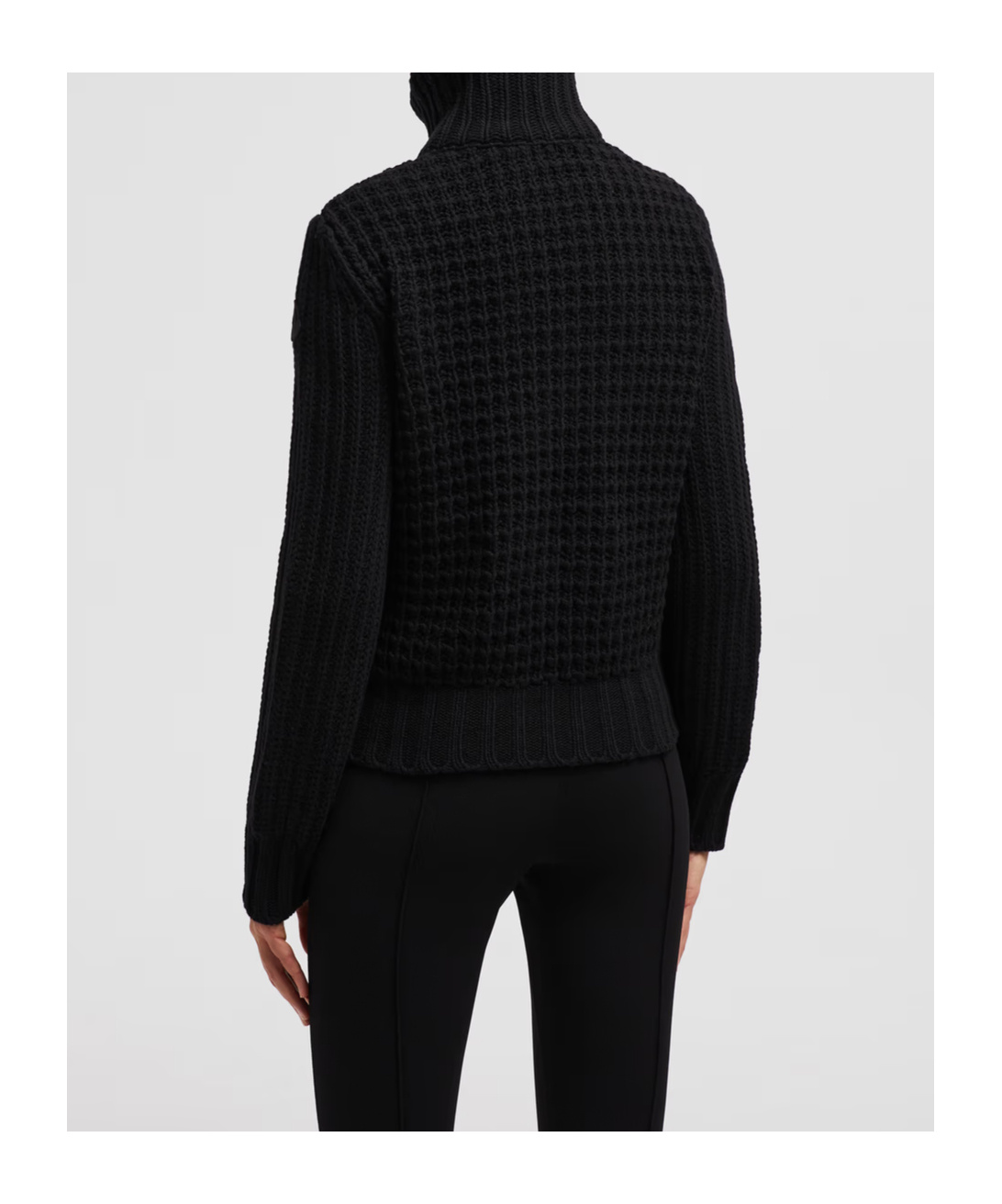 Moncler Padded-panel Cardigan In Black