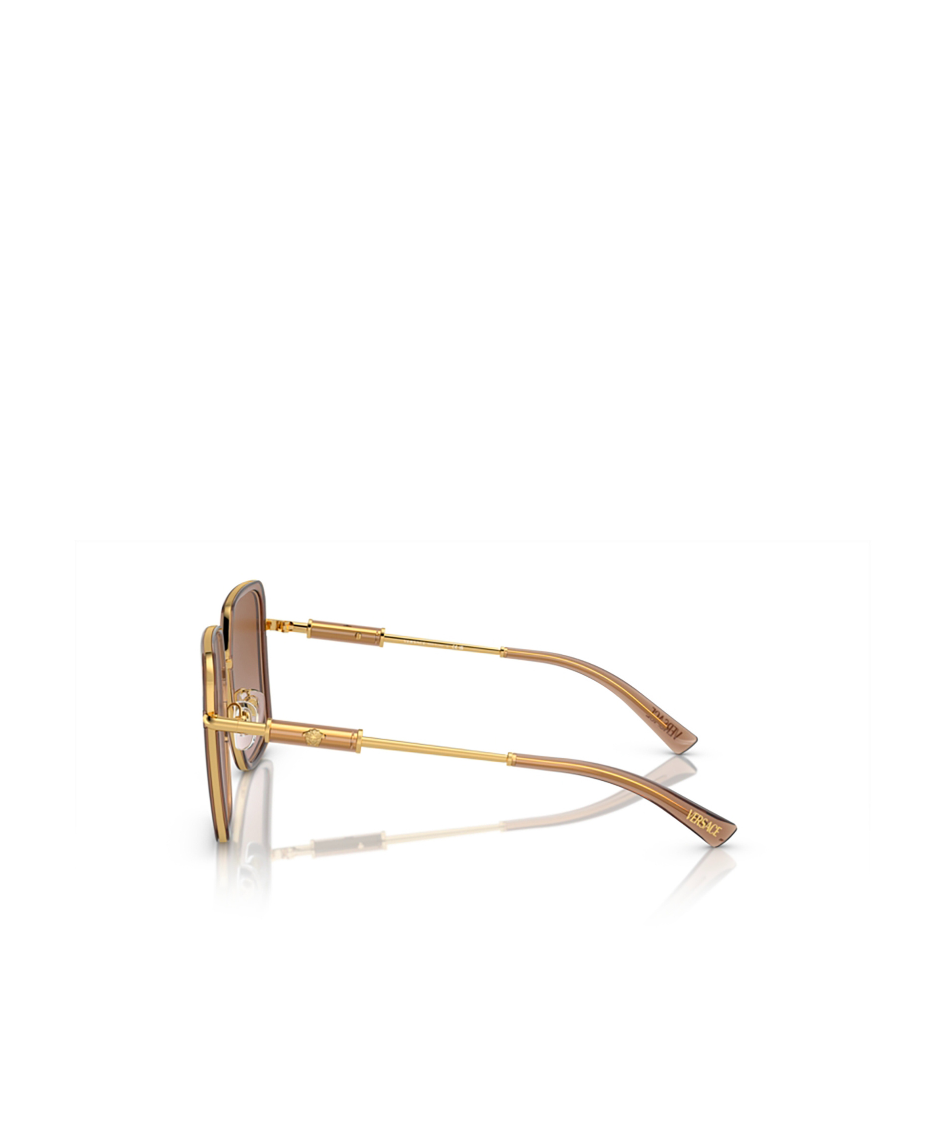 Shop Versace Medusa Roller Square-frame Sunglasses In Brown