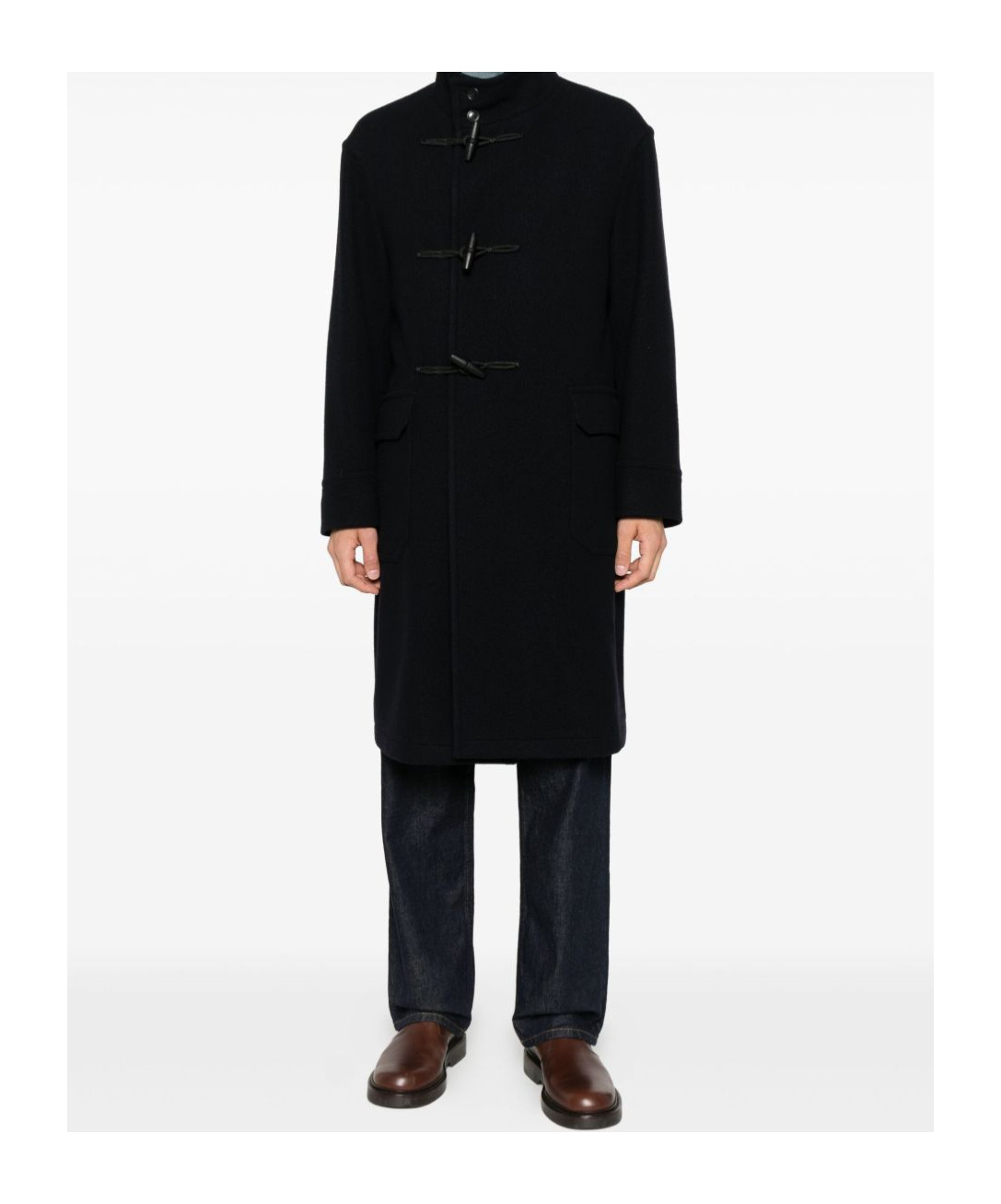 Tagliatore Tailored Blue Coat With Structured Silhouette And Timeless Appeal In Black