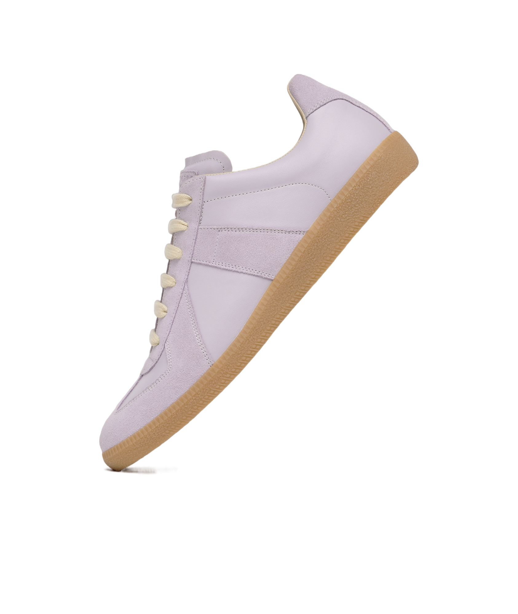Maison Margiela Leather Replica Sneakers In Purple