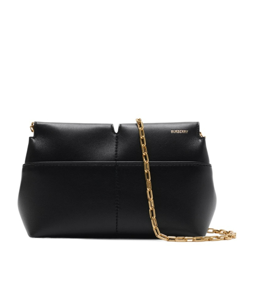 Burberry Snip Chain Shoulder Bag In Black