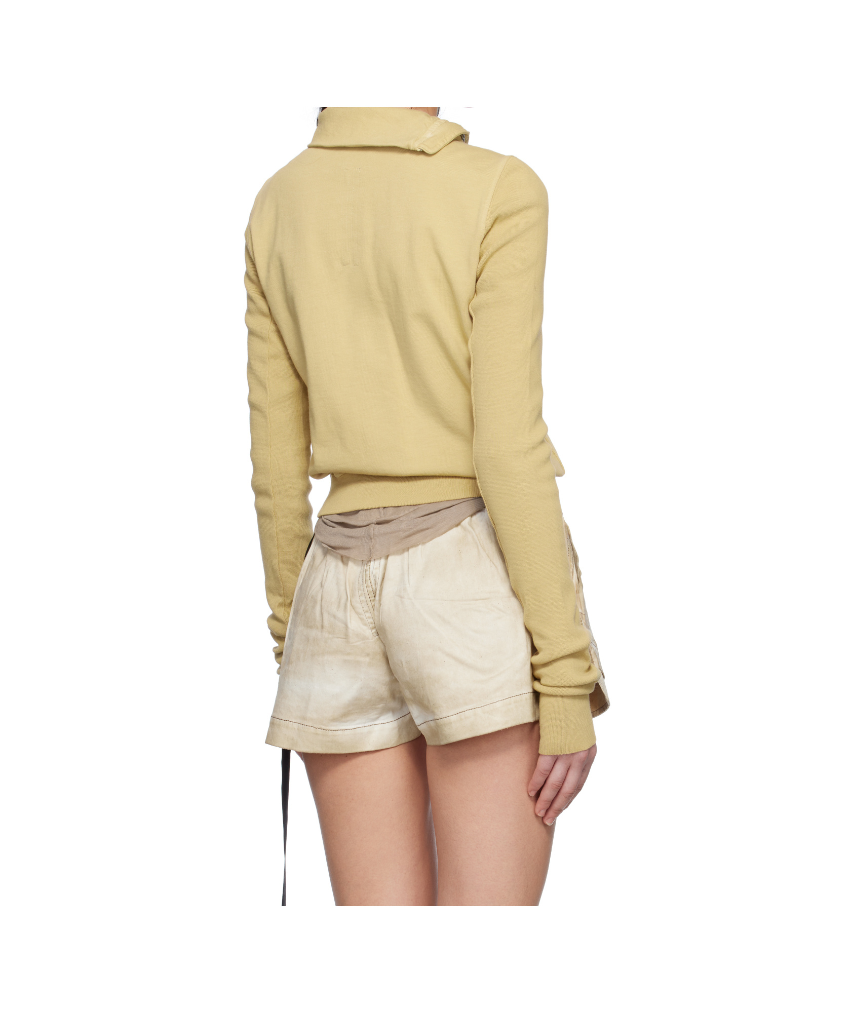 Rick Owens Drkshdw Beige Hollywood Mountain Sweatshirt In Nude