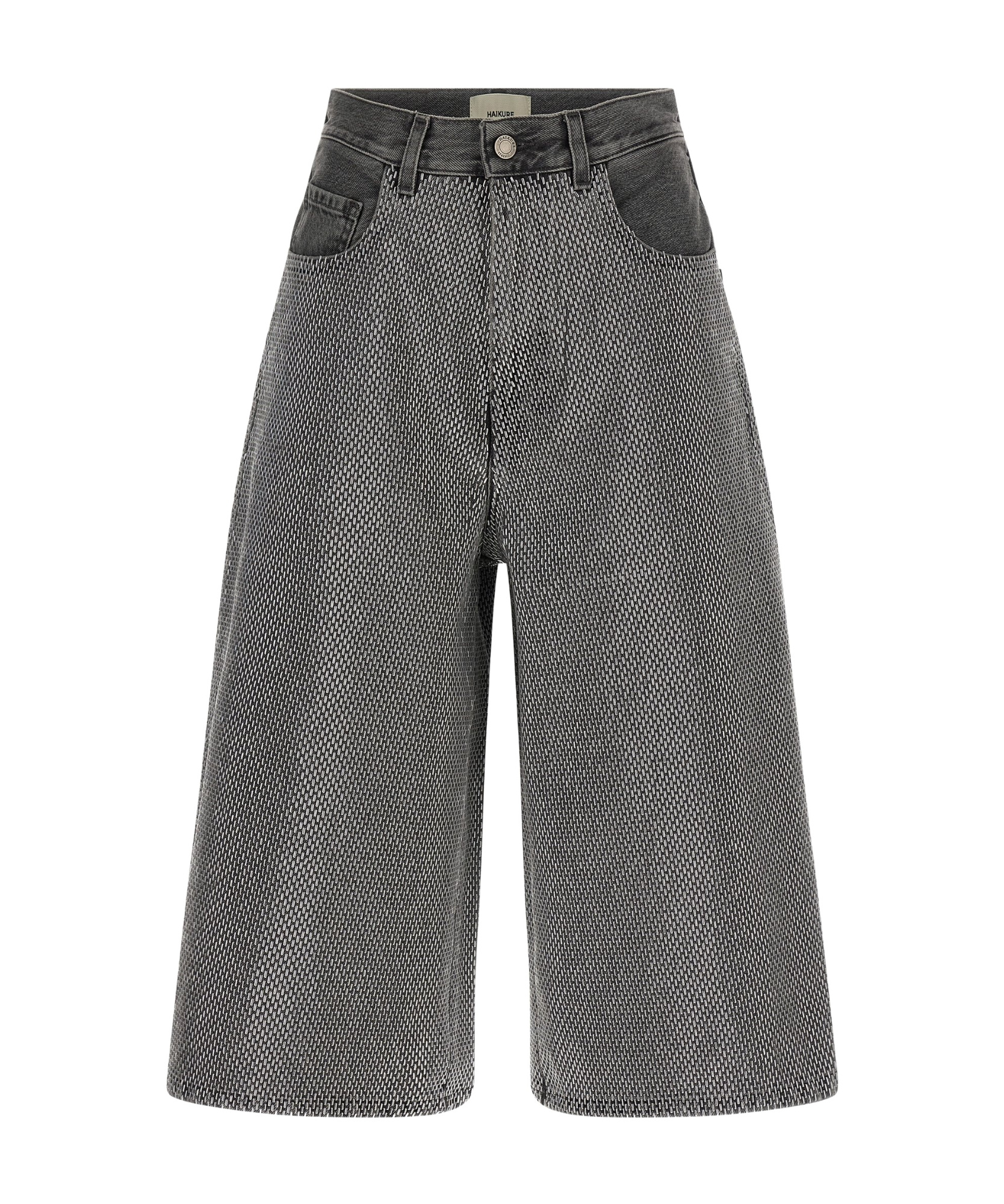 Haikure Bermuda Shorts With Pockets And Belt Loops In Black